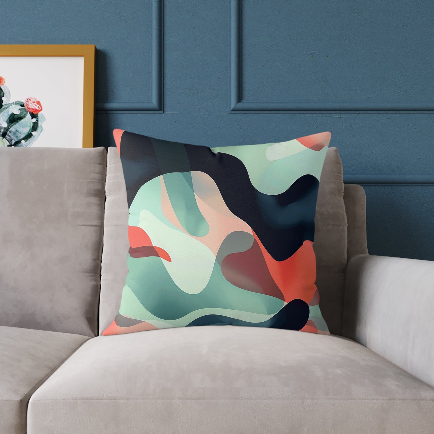 Abstract Waves Decorative Pillow