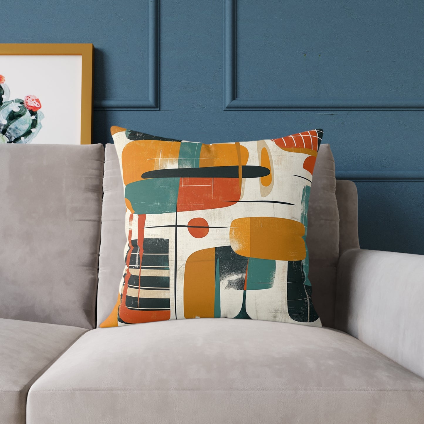 Retro Geometric Art Deco Pillow