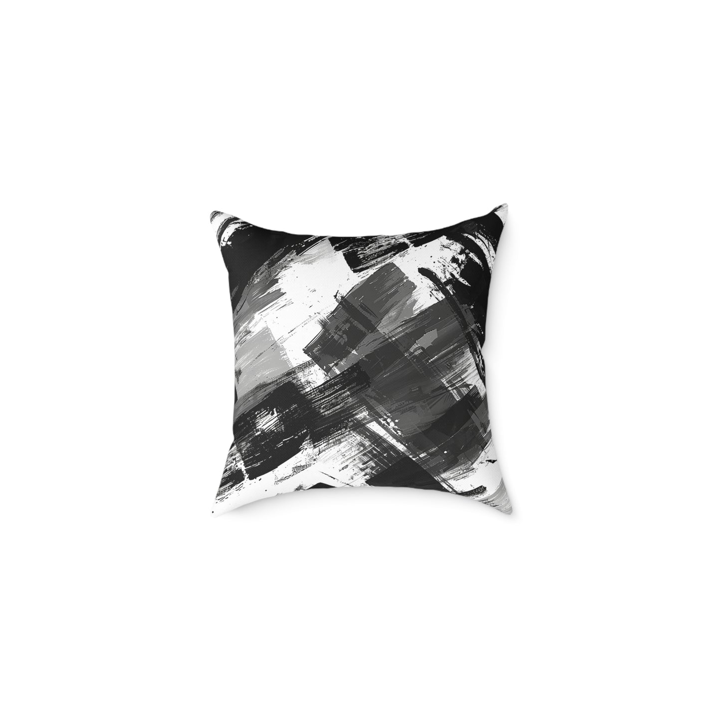 Monochrome Brushstroke Pillow