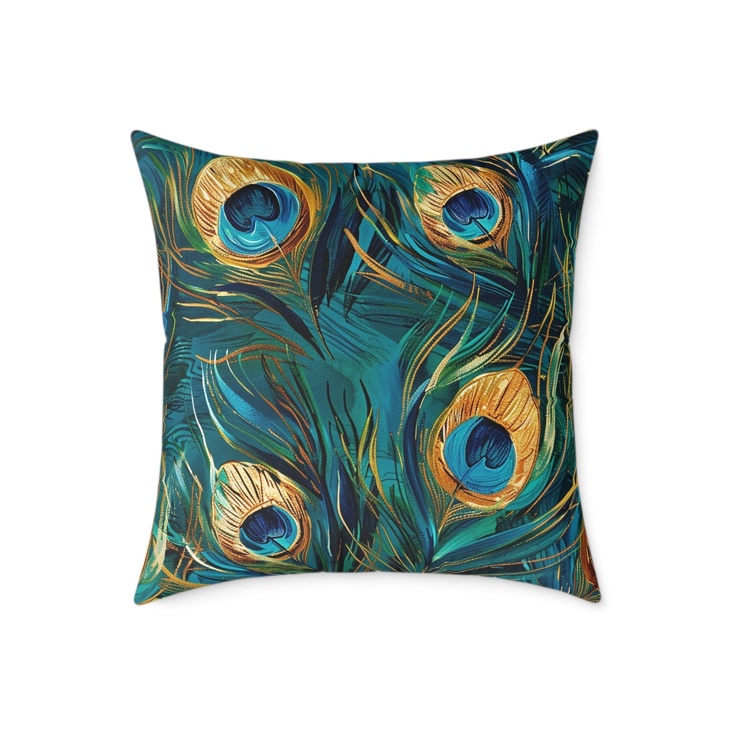 Peacock Elegance Decorative Pillow