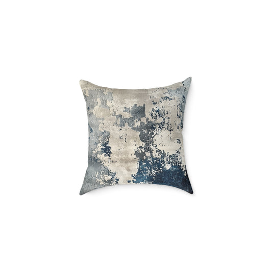 Elegant Azure Abstract Pillow