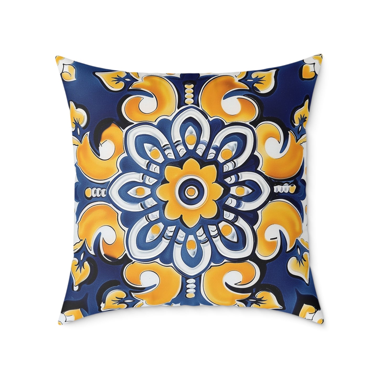 Elegant Mediterranean Floral Pillow