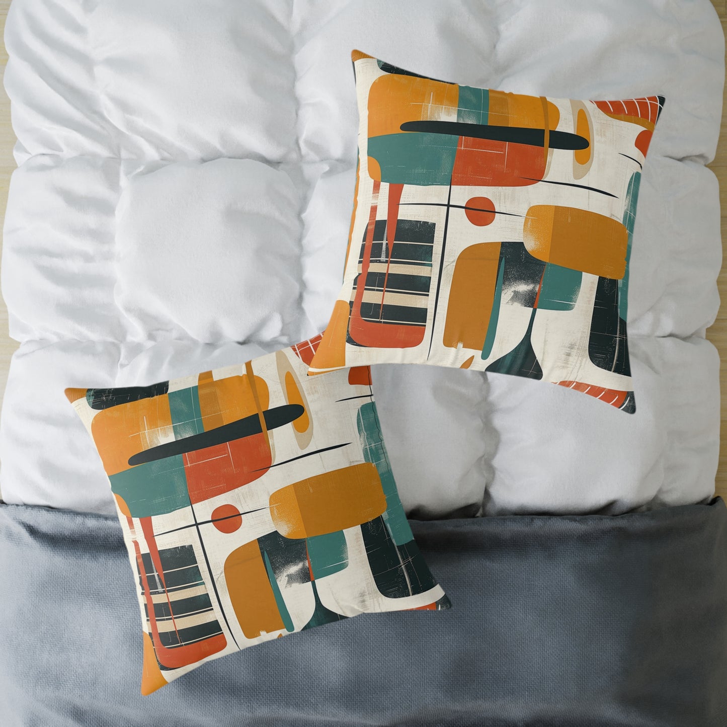 Retro Geometric Art Deco Pillow