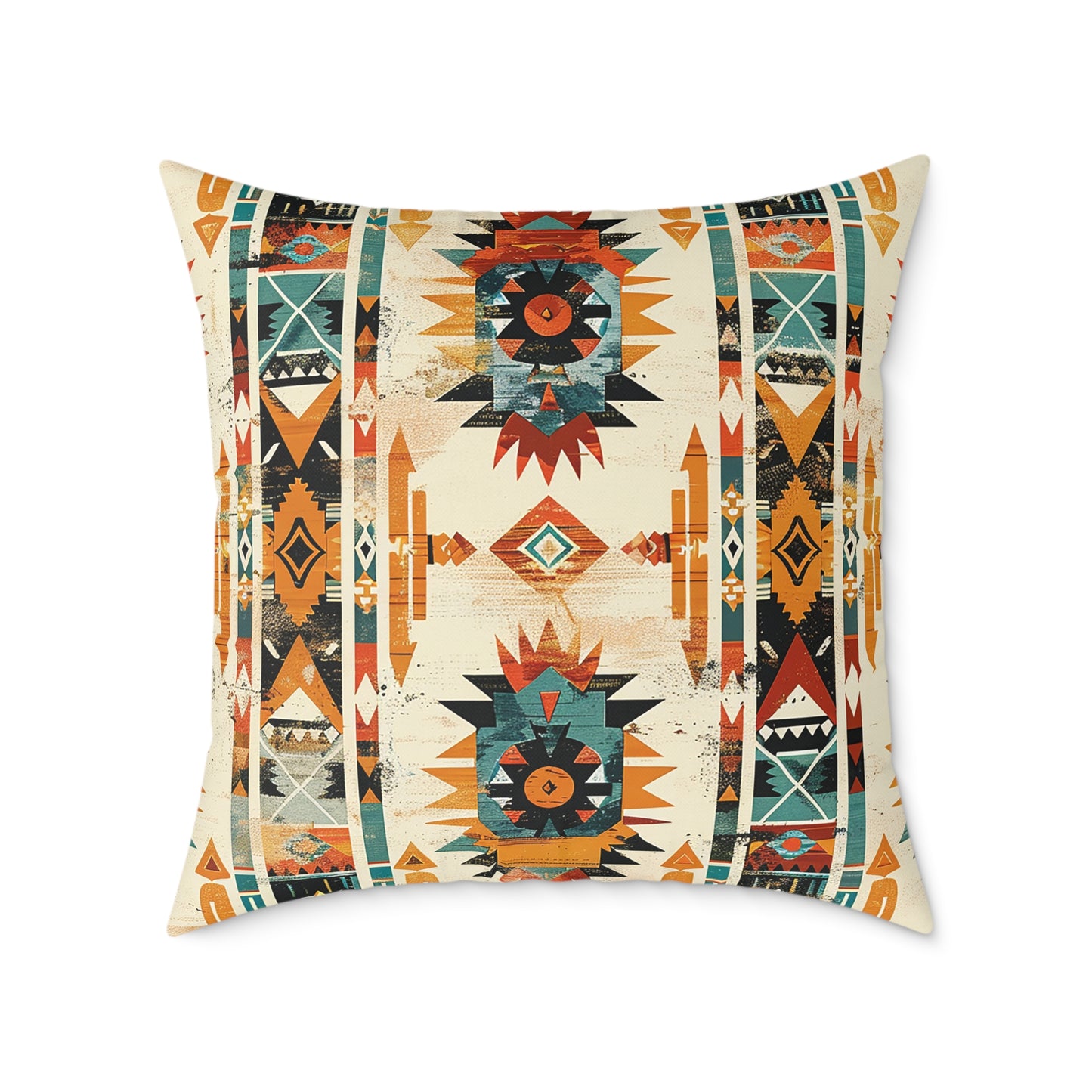 Southwestern Sunburst Tribal Decorative Pillow