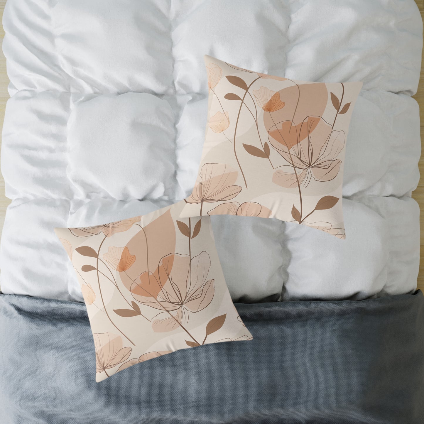 Soft Floral Elegance Pillow