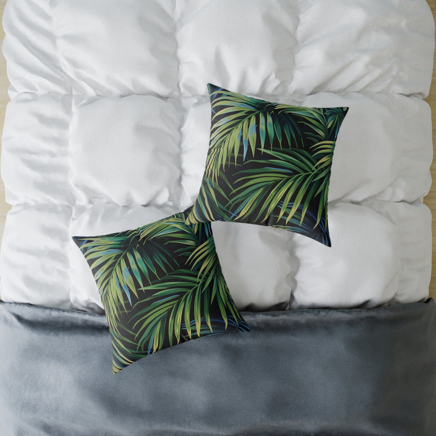 Tropical Palm Leaf Design Pillow