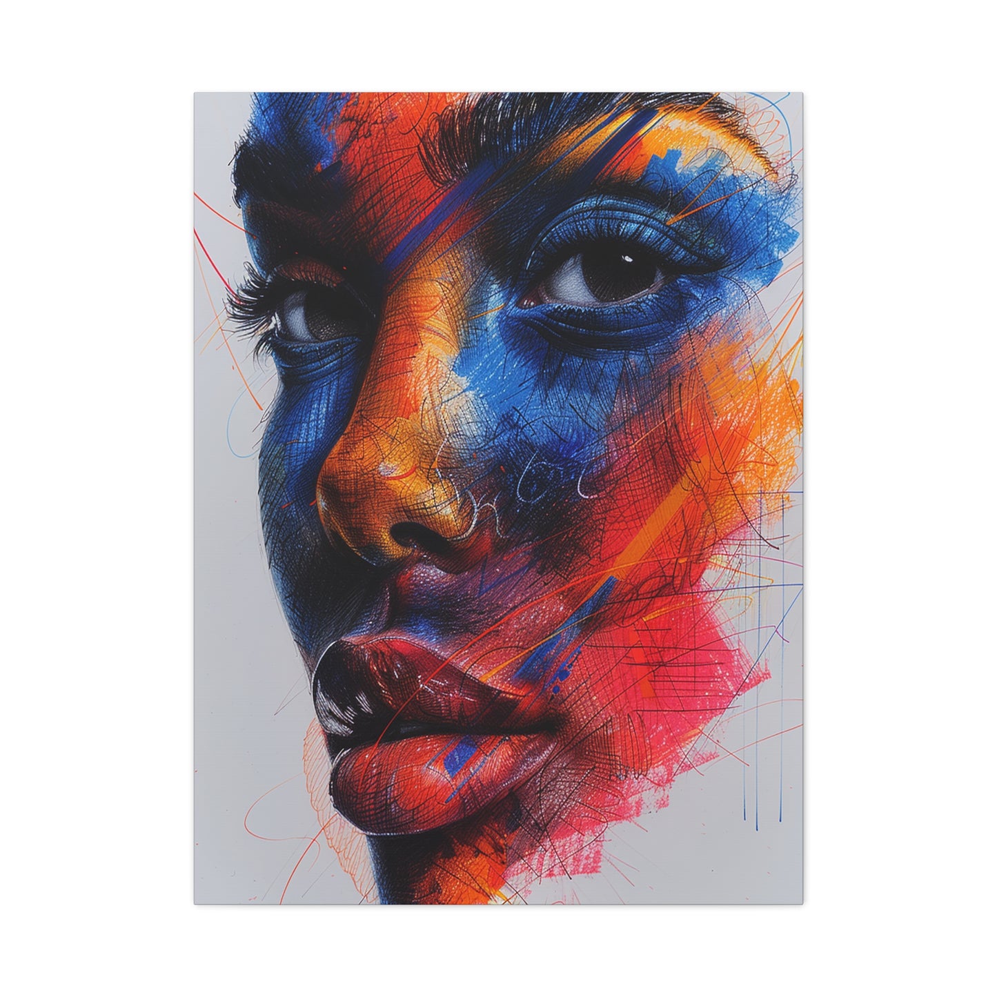 Colorful Intensity Abstract Face