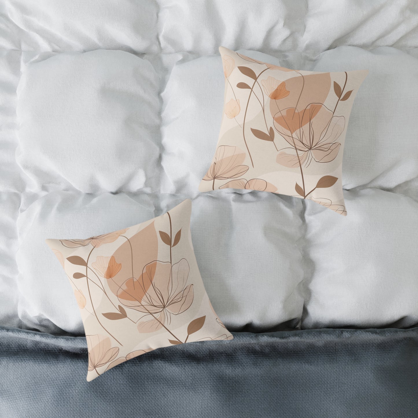 Soft Floral Elegance Pillow