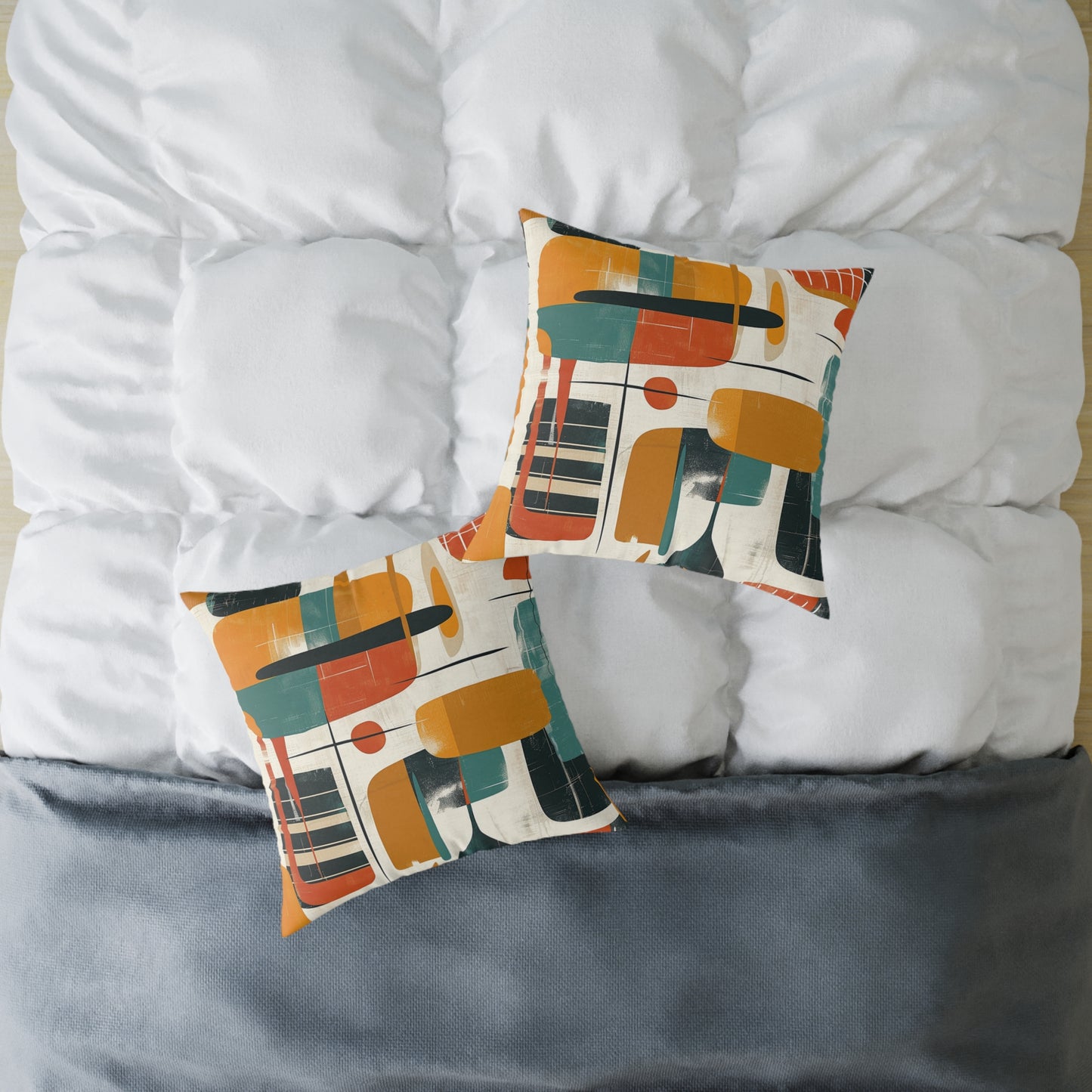 Retro Geometric Art Deco Pillow