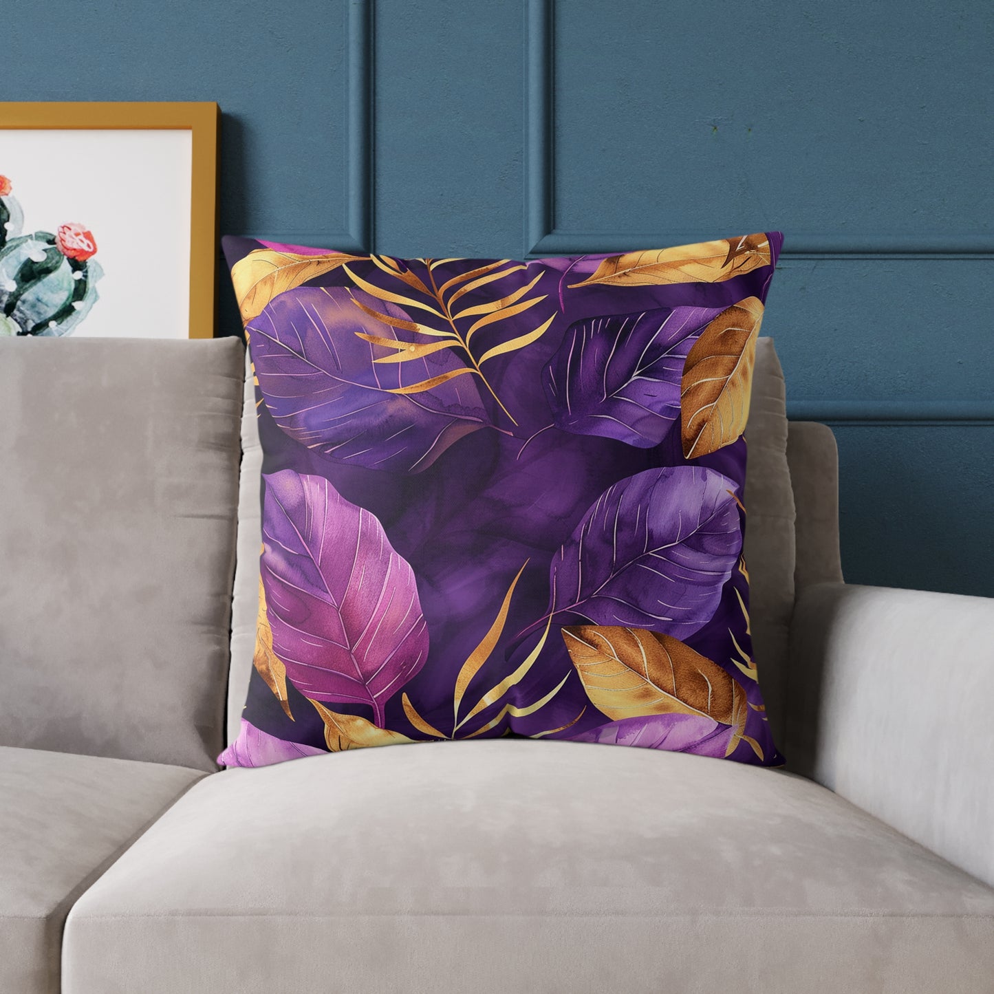 Vibrant Tropical Leaves Pillow