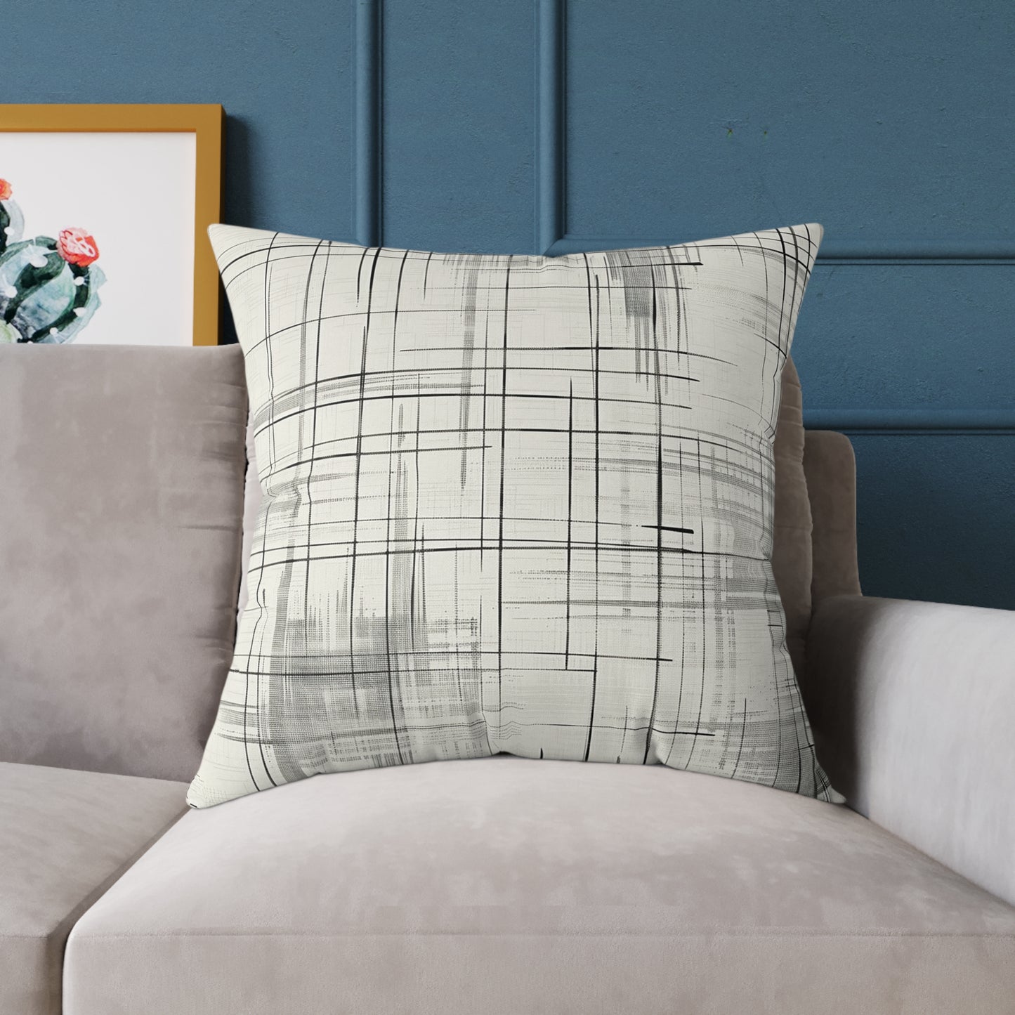 Minimalist Grid Decorative Pillow