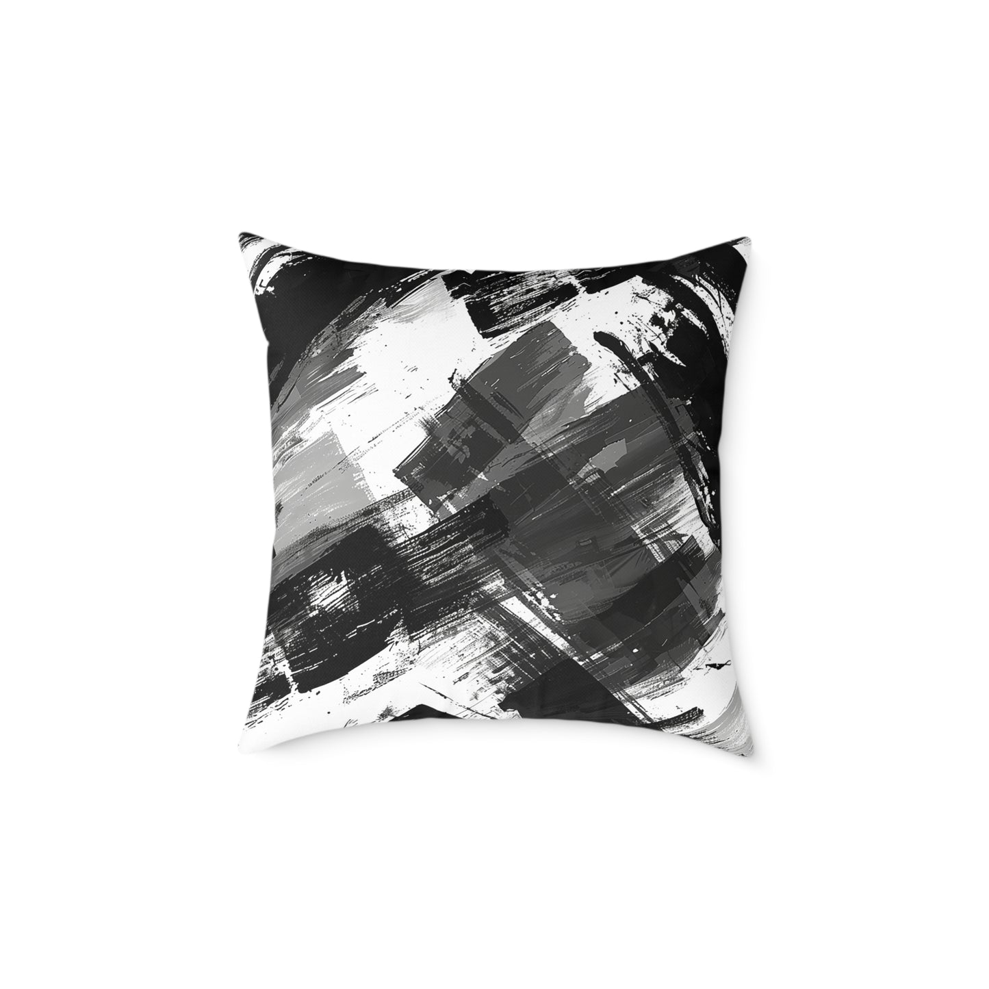 Monochrome Brushstroke Pillow