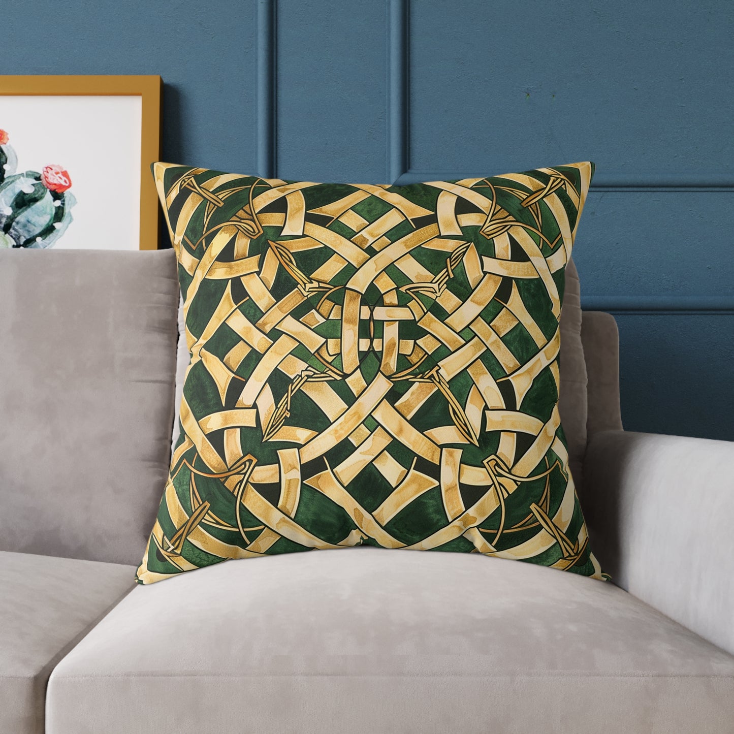 Celtic Gold Knot Pillow