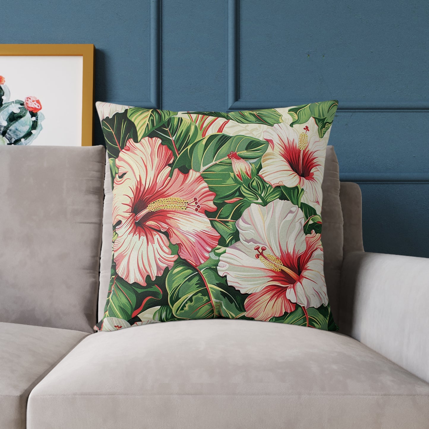 Hibiscus Floral Pillow