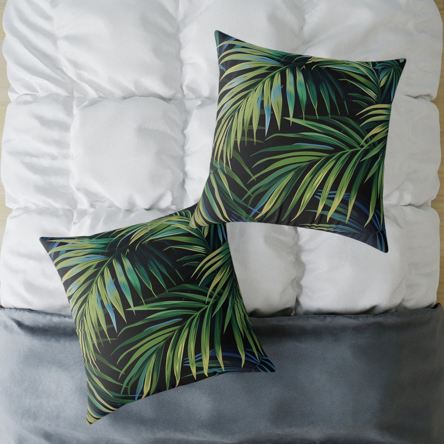 Tropical Palm Leaf Design Pillow