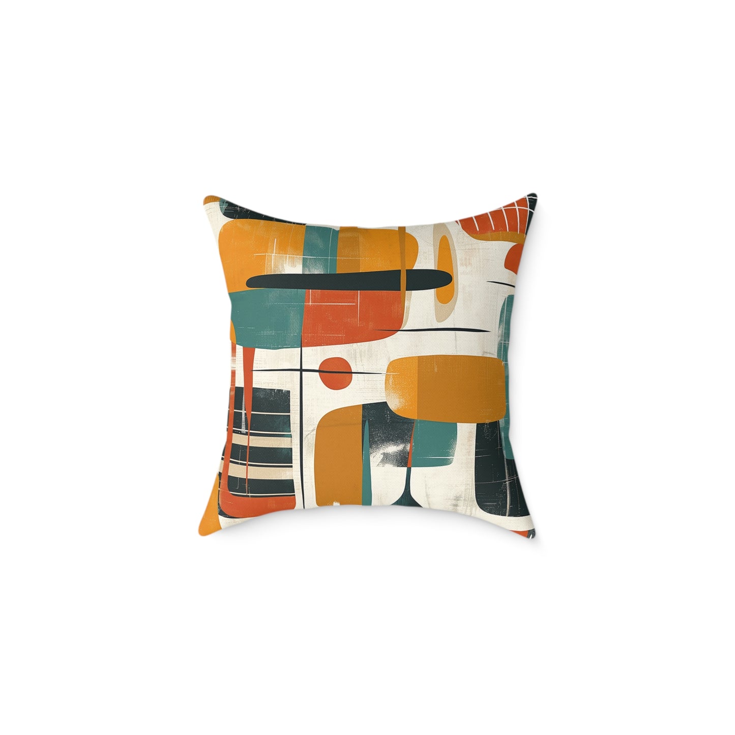 Retro Geometric Art Deco Pillow