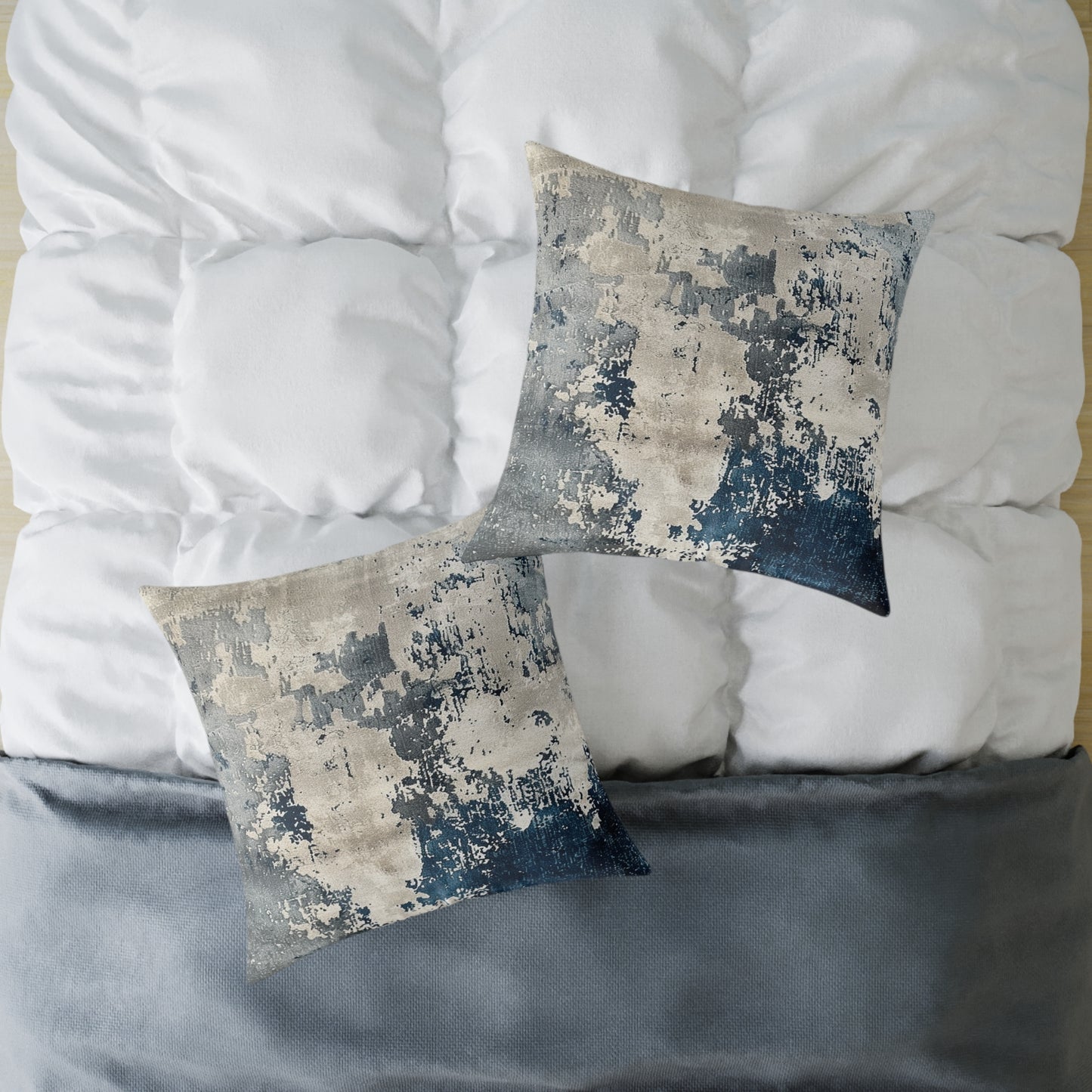 Elegant Azure Abstract Pillow