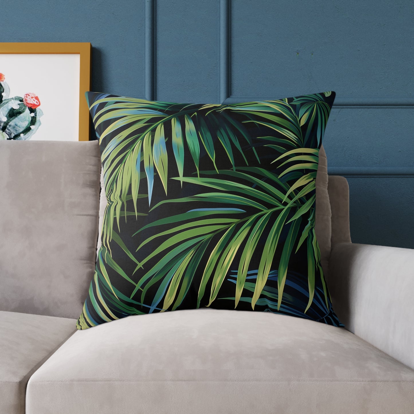 Tropical Palm Leaf Design Pillow