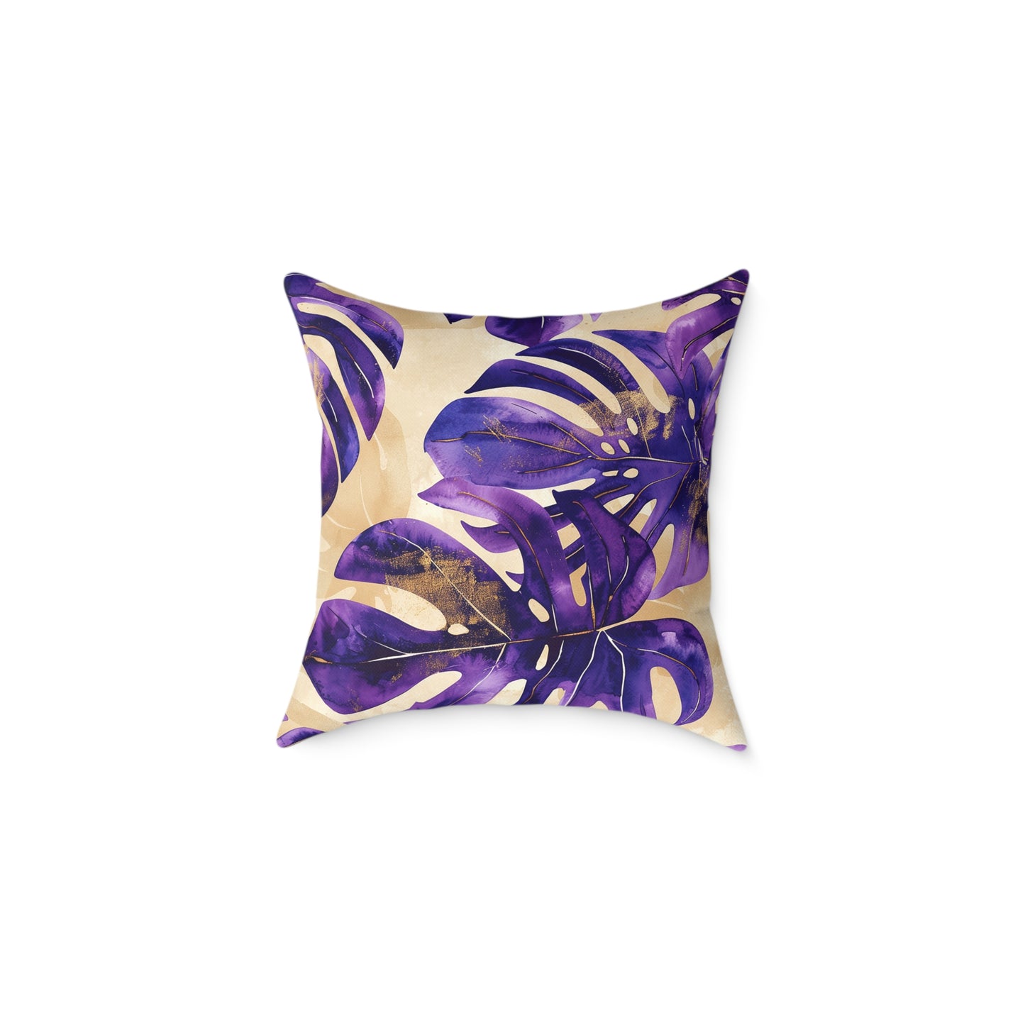 Purple Paradise Leaf Pillow