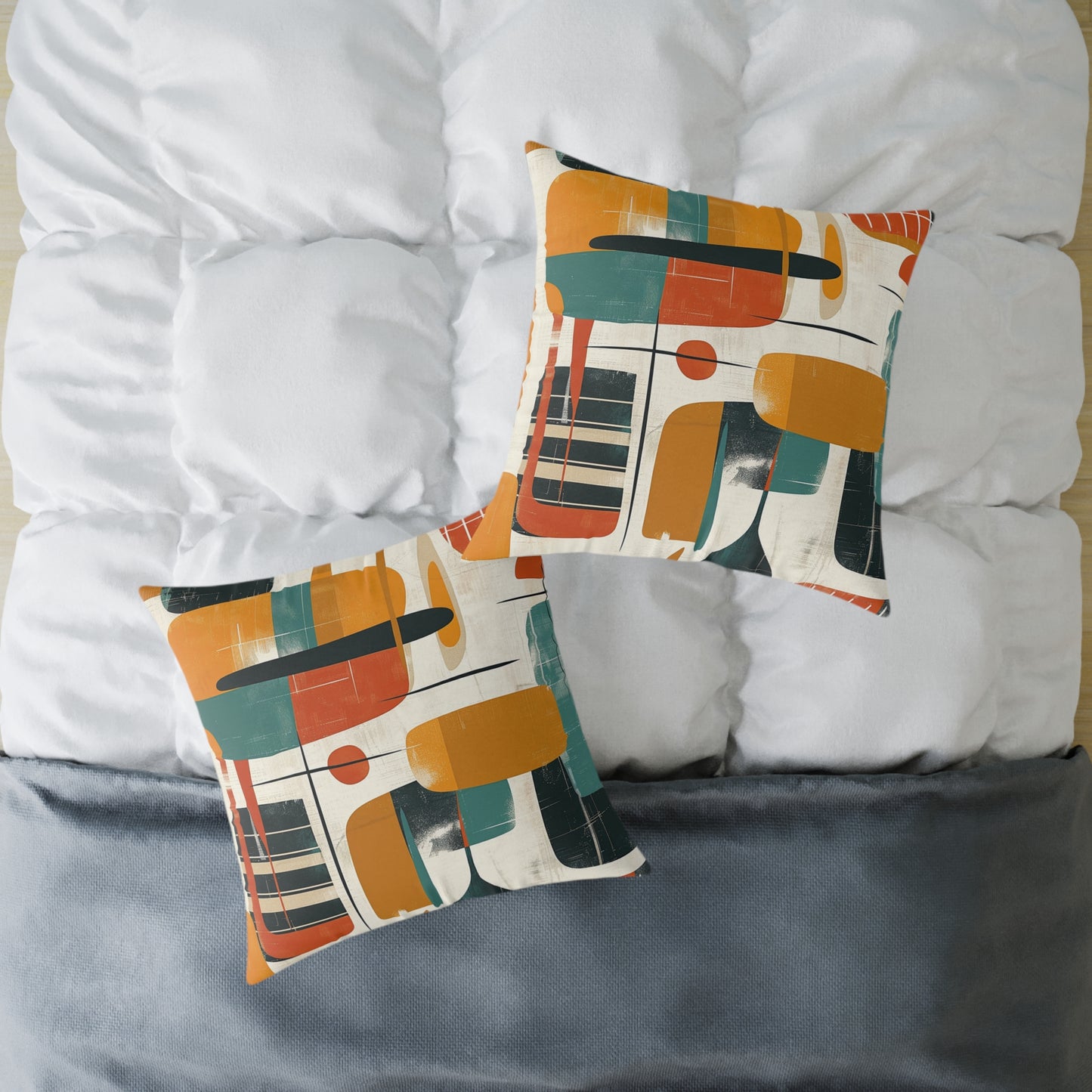 Retro Geometric Art Deco Pillow