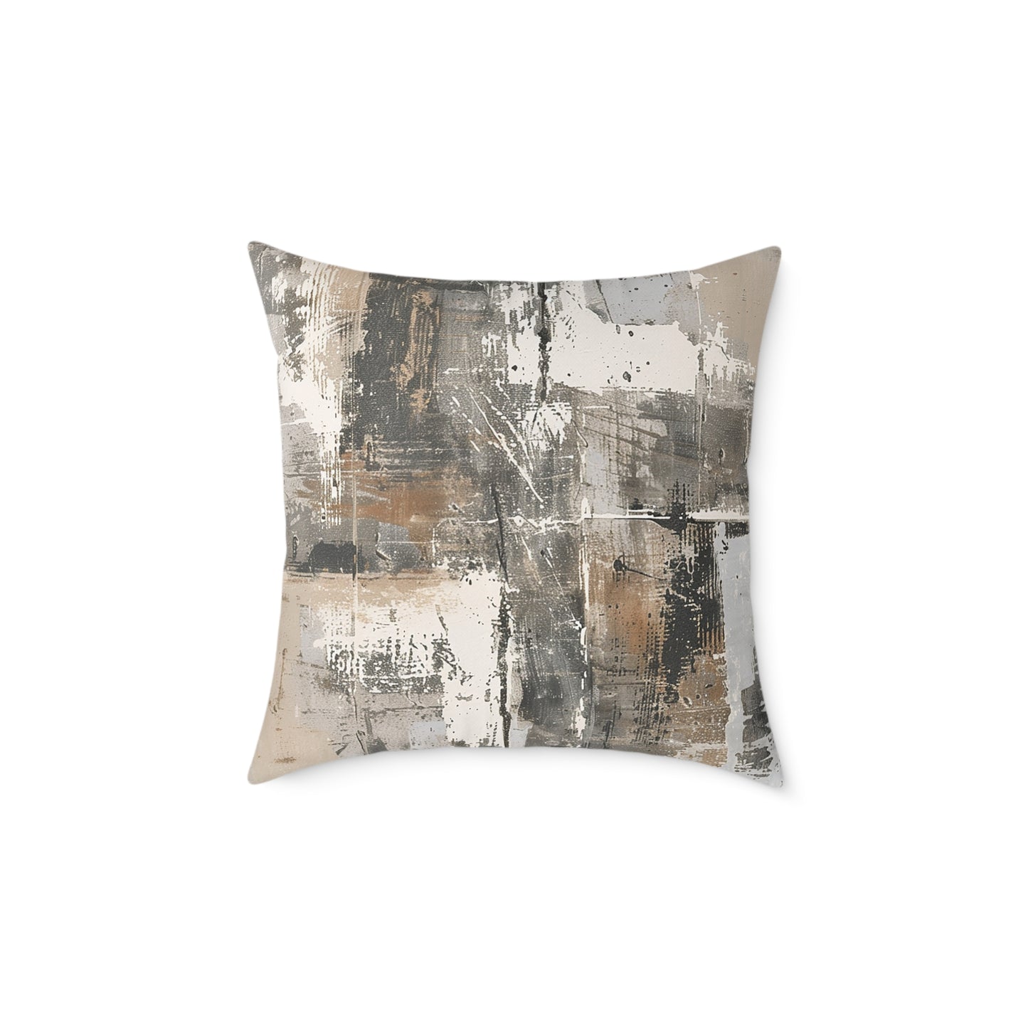 Abstract Earth Tones Pillow