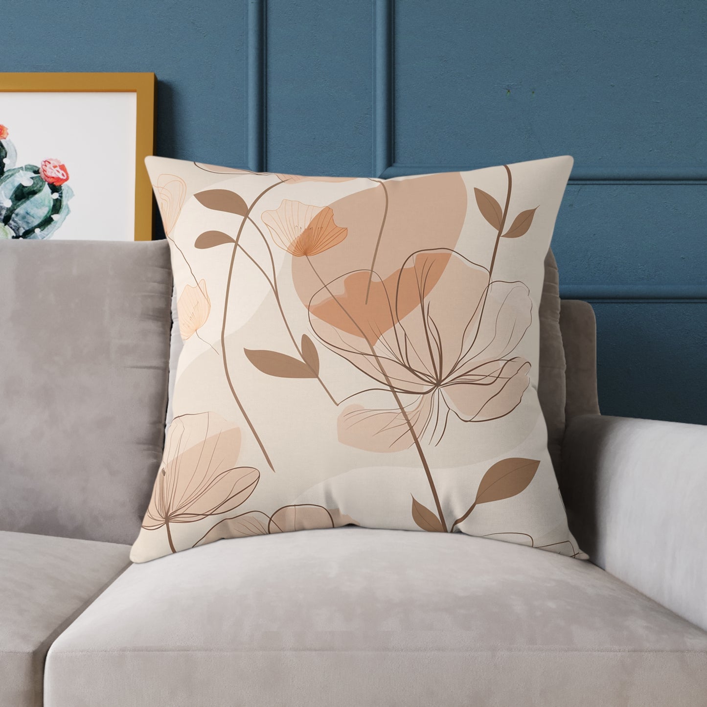 Soft Floral Elegance Pillow