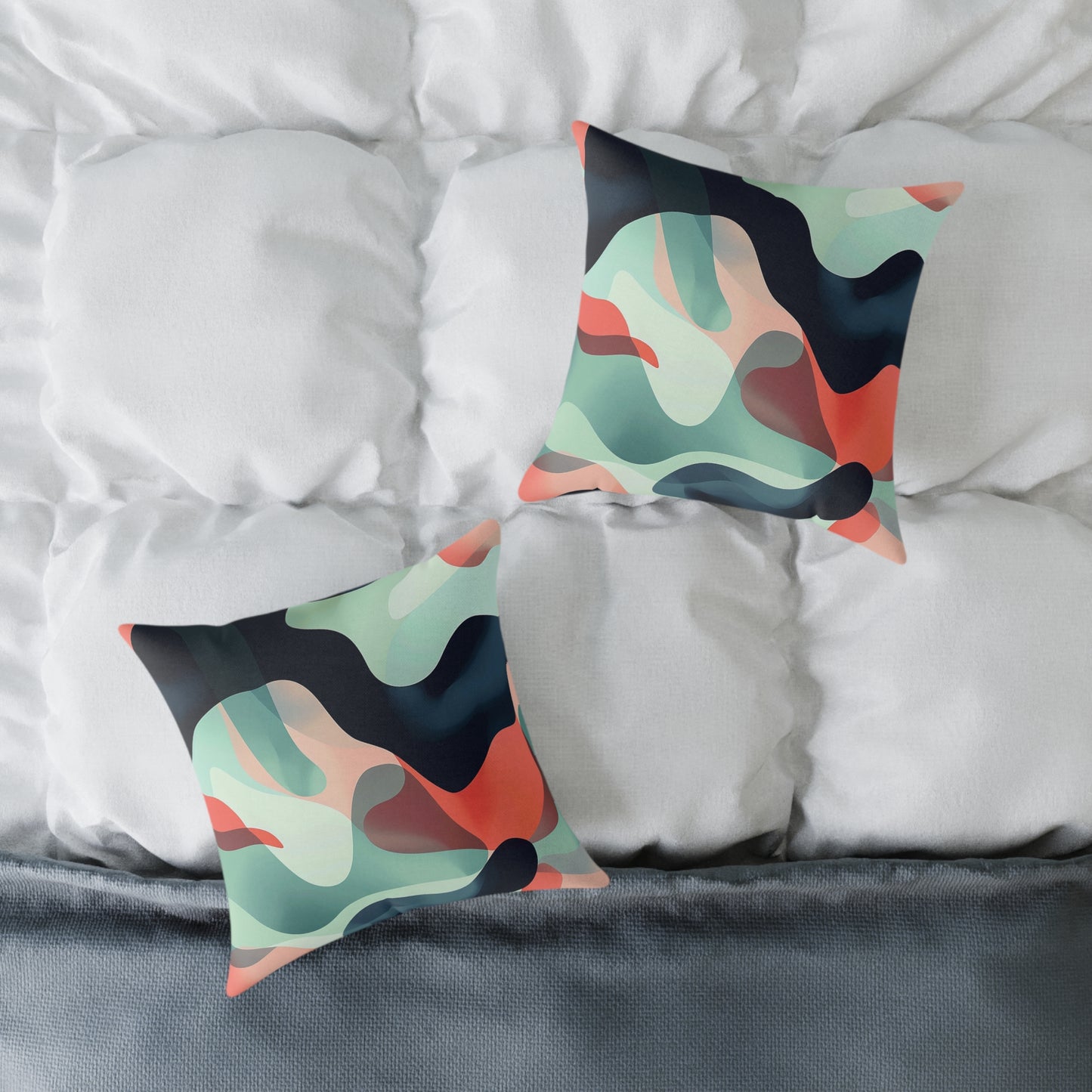 Abstract Waves Decorative Pillow