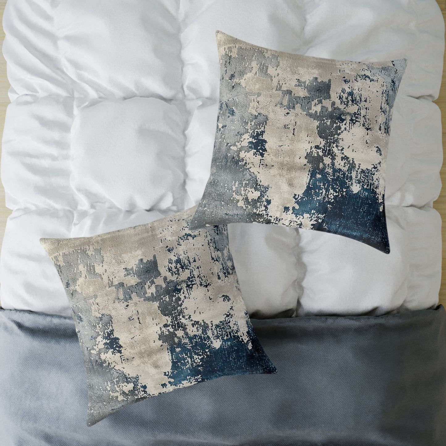 Elegant Azure Abstract Pillow