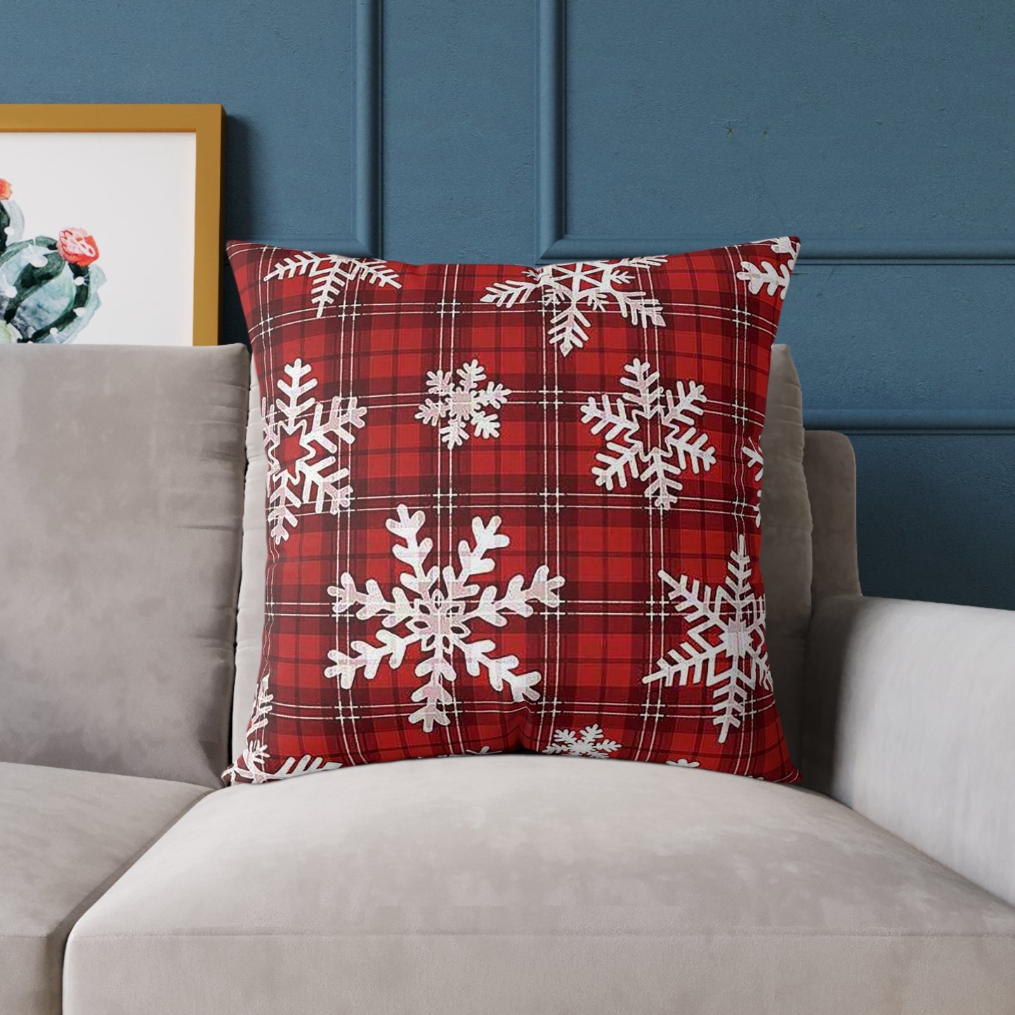 Festive Snowflake Pillow