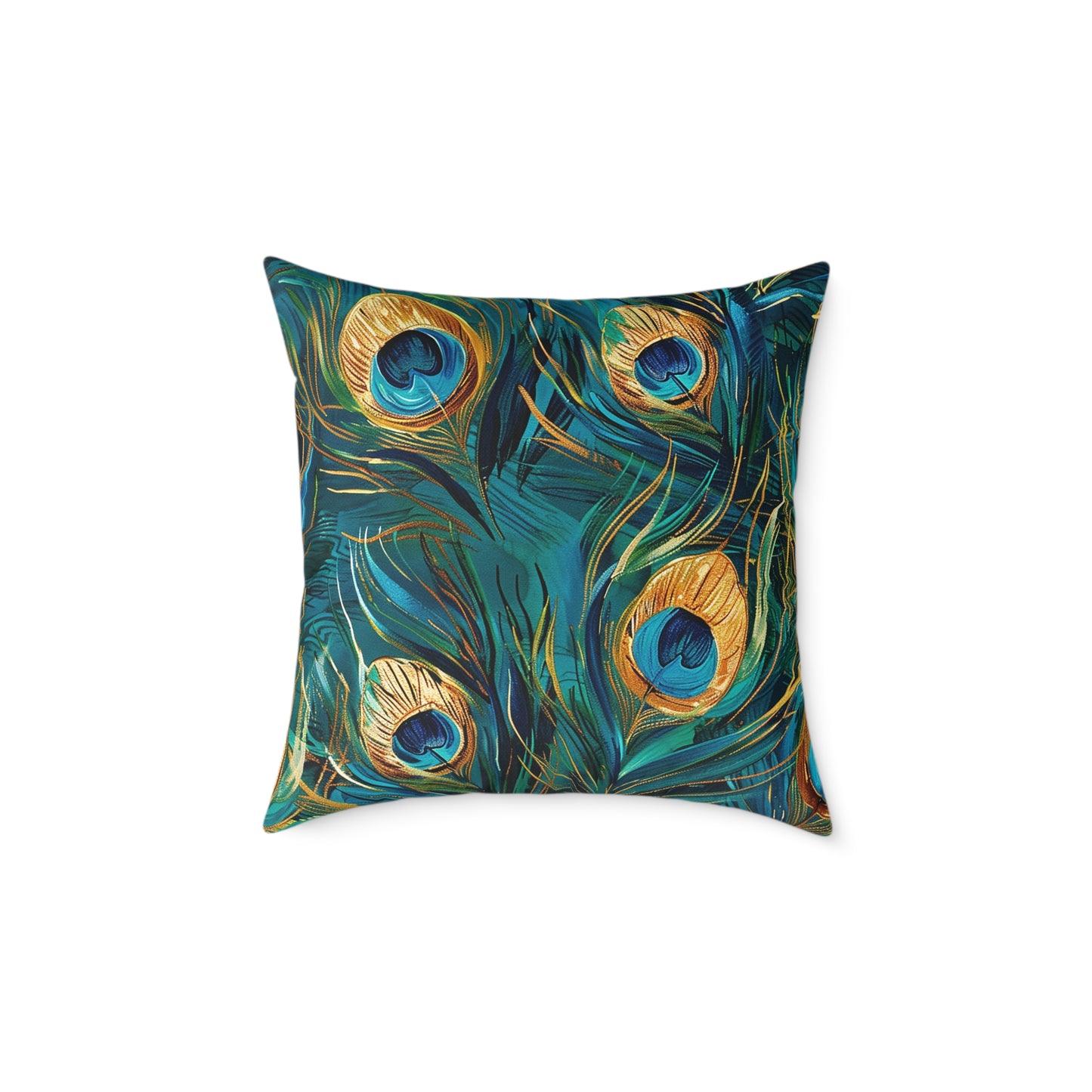 Peacock Elegance Decorative Pillow