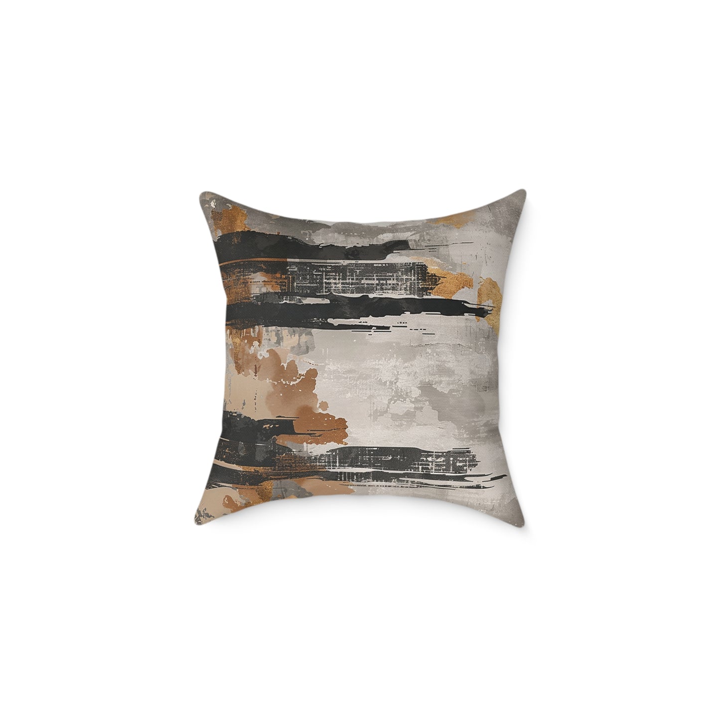 Abstract Earth Tones Brushstroke Pillow