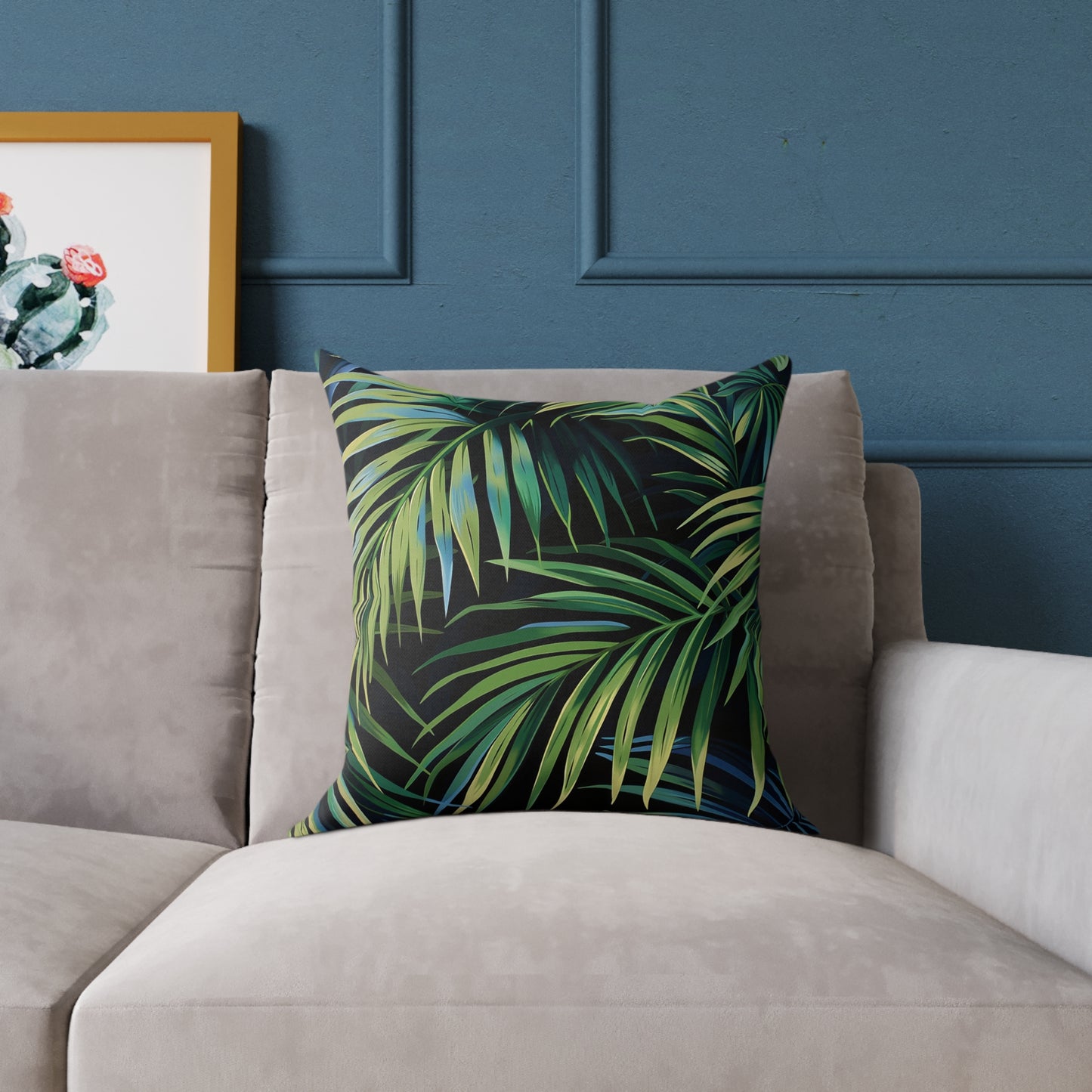 Tropical Palm Leaf Design Pillow