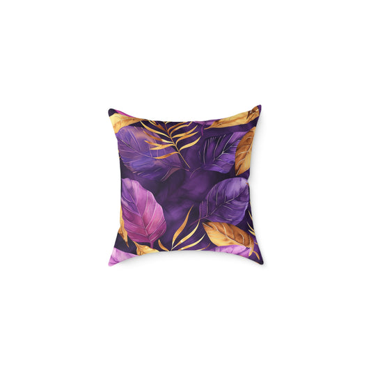 Vibrant Tropical Leaves Pillow