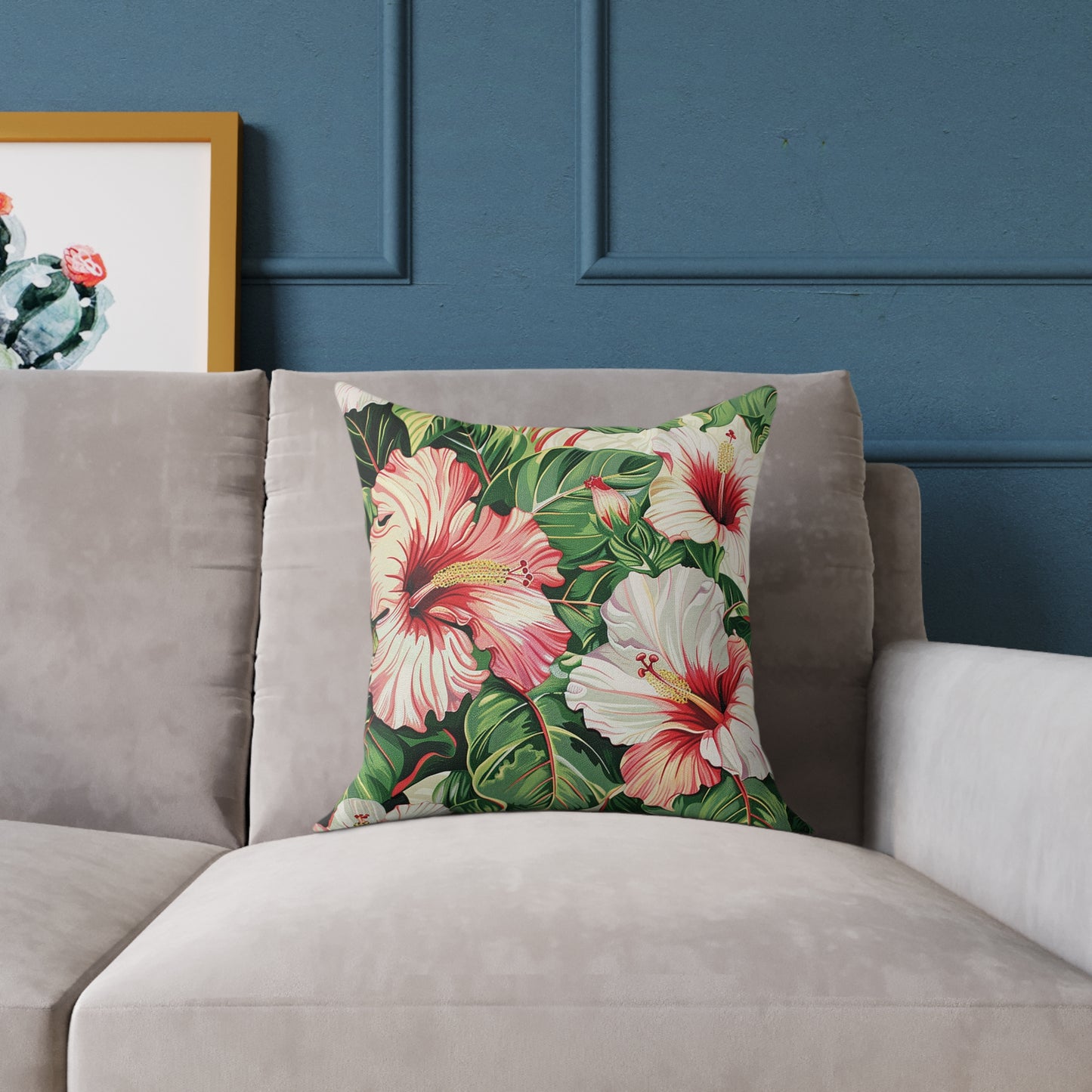 Hibiscus Floral Pillow