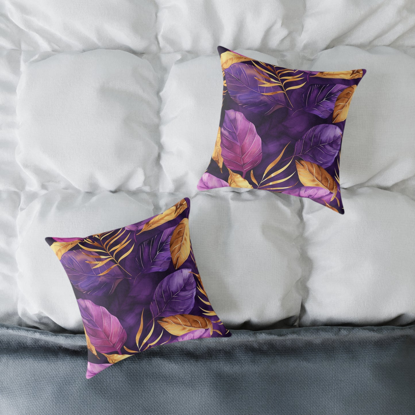 Vibrant Tropical Leaves Pillow