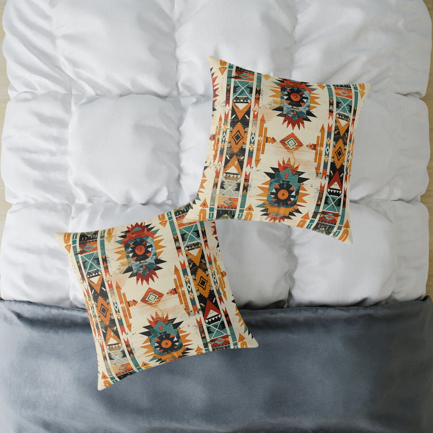 Southwestern Sunburst Tribal Decorative Pillow