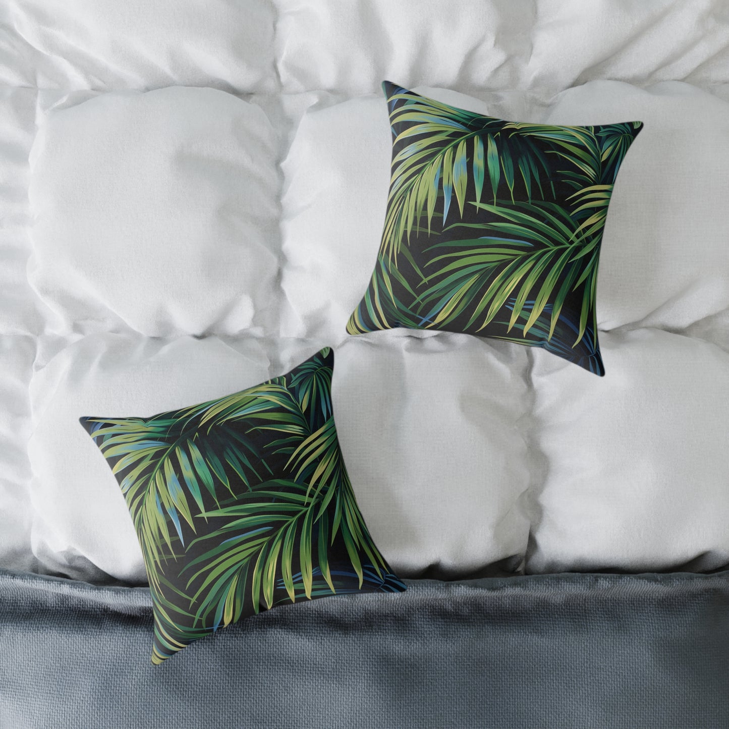 Tropical Palm Leaf Design Pillow