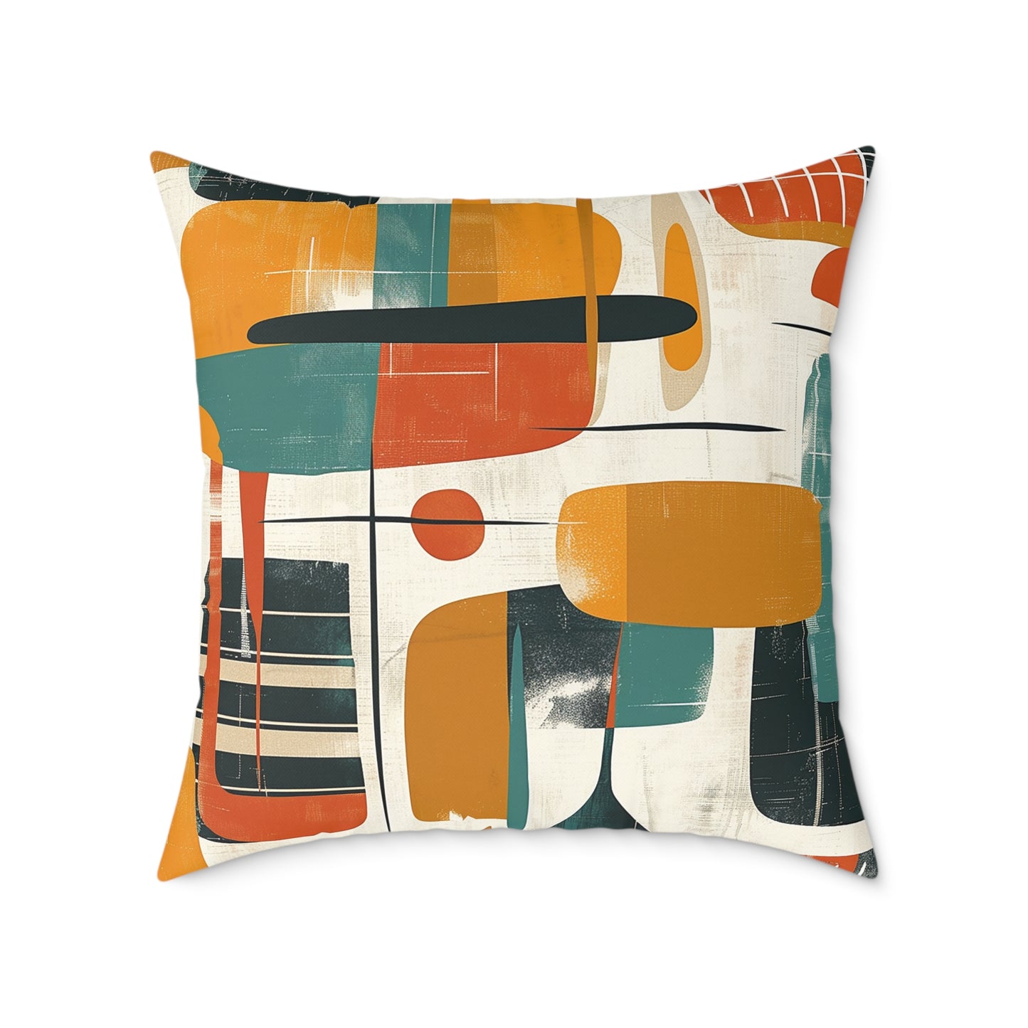 Retro Geometric Art Deco Pillow