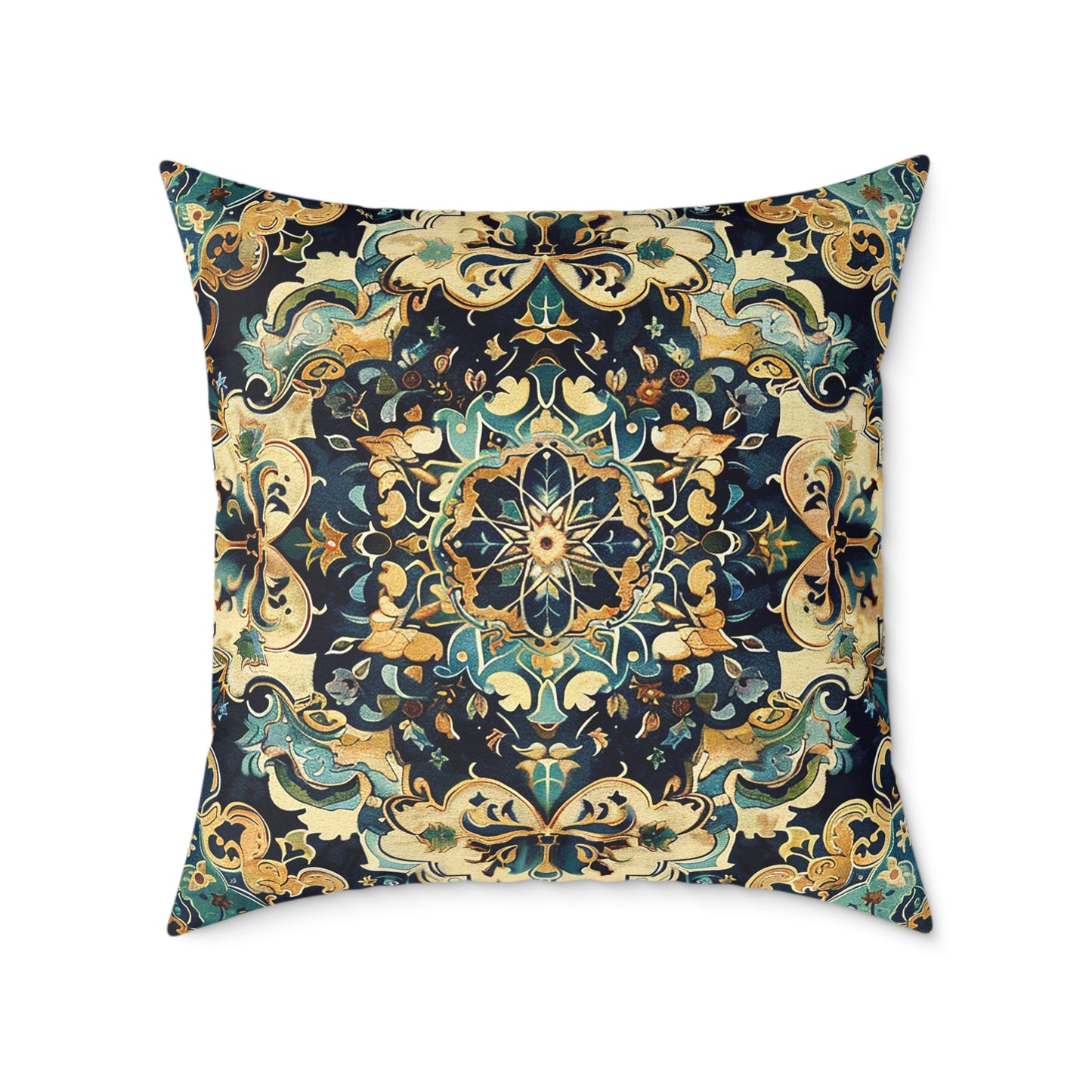 Regal Mandala Tapestry Decorative Pillow