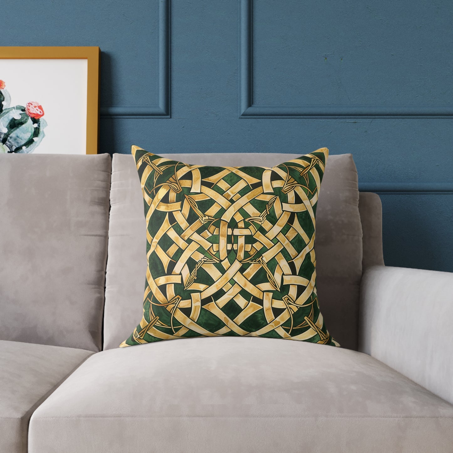 Celtic Gold Knot Pillow