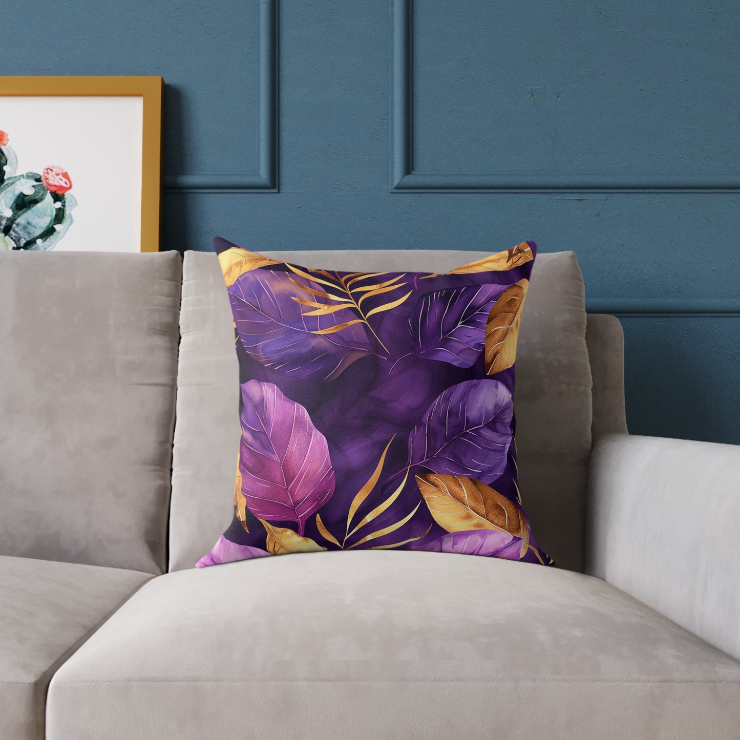 Vibrant Tropical Leaves Pillow