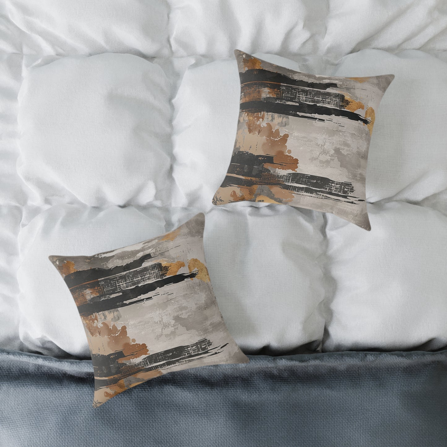 Abstract Earth Tones Brushstroke Pillow