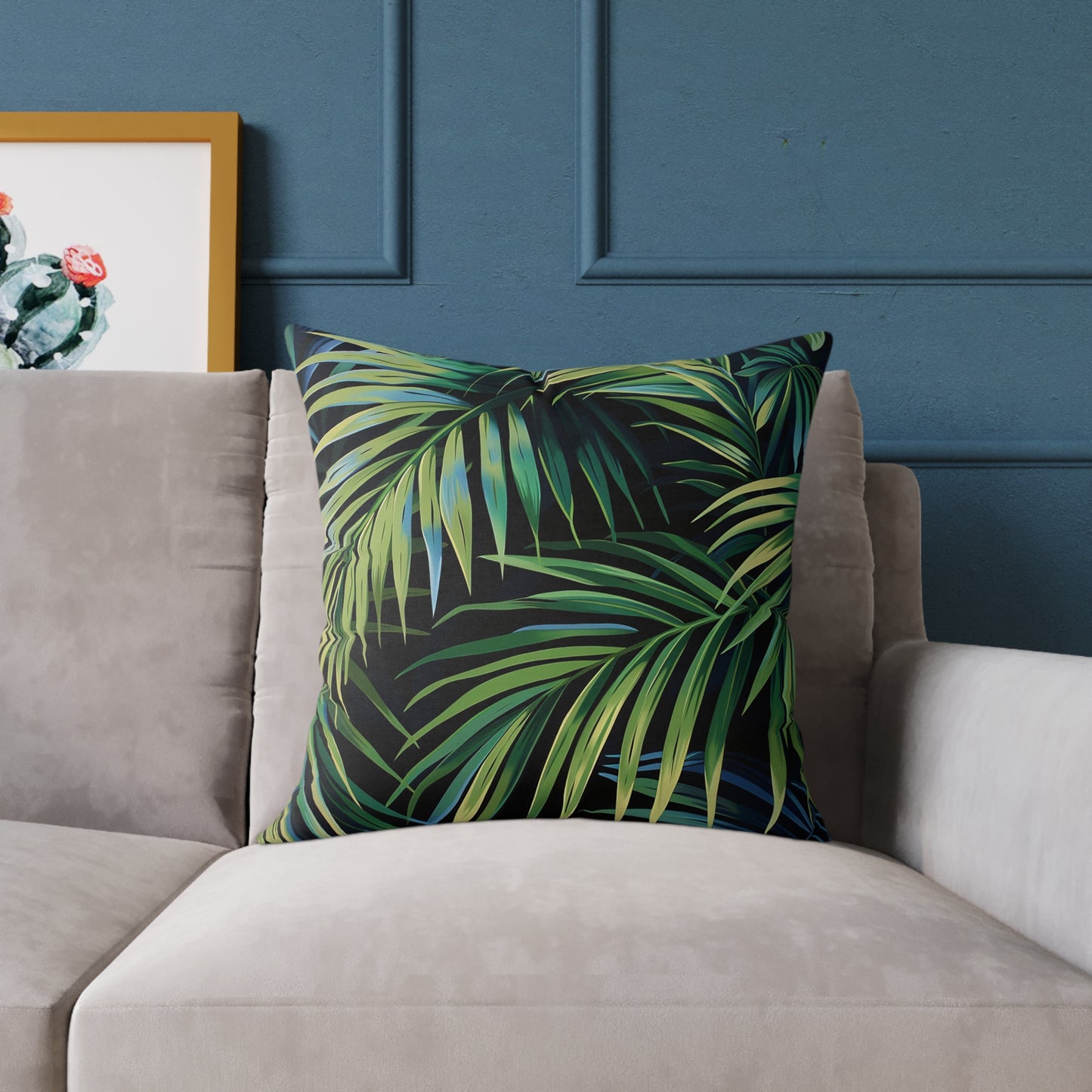 Tropical Palm Leaf Design Pillow