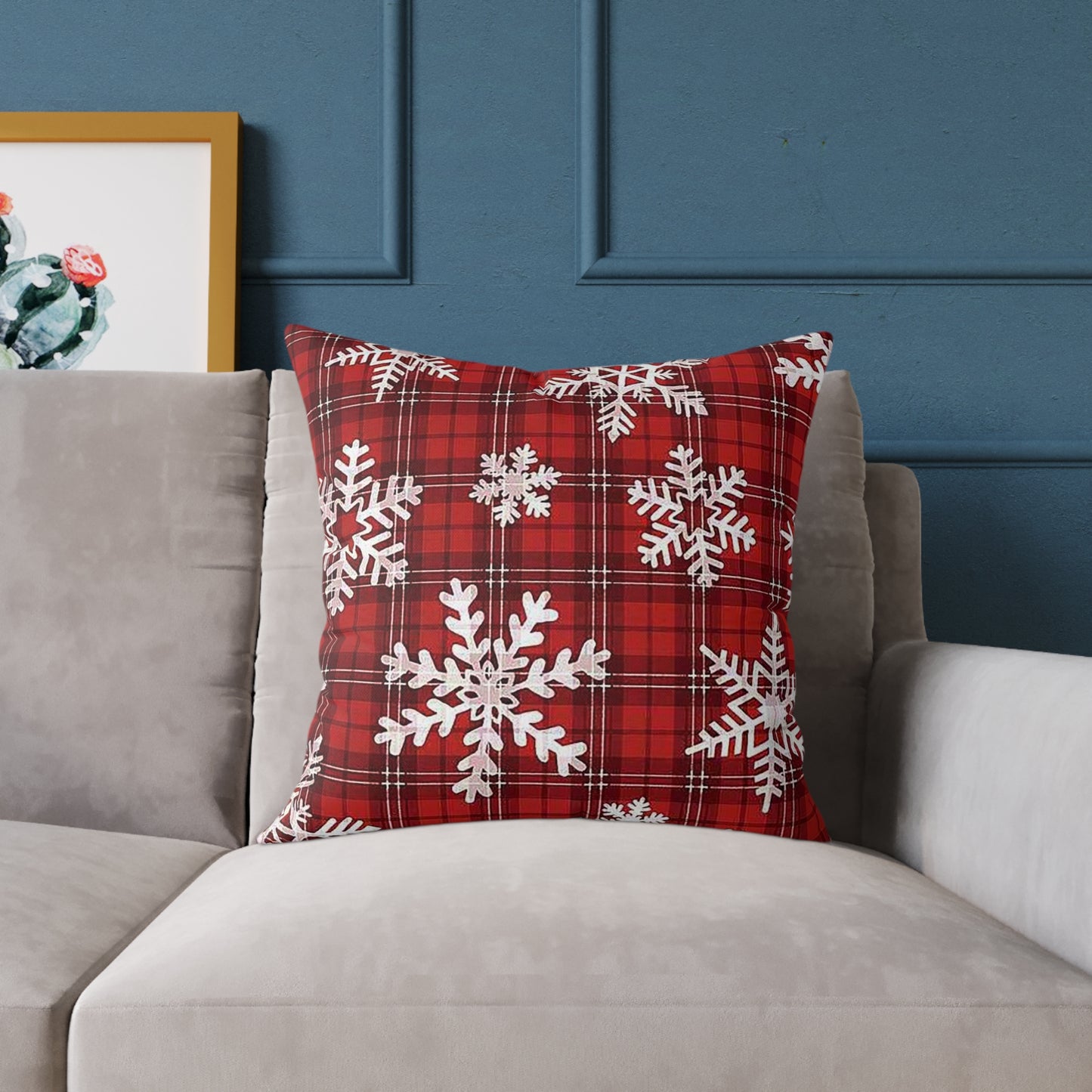 Festive Snowflake Pillow