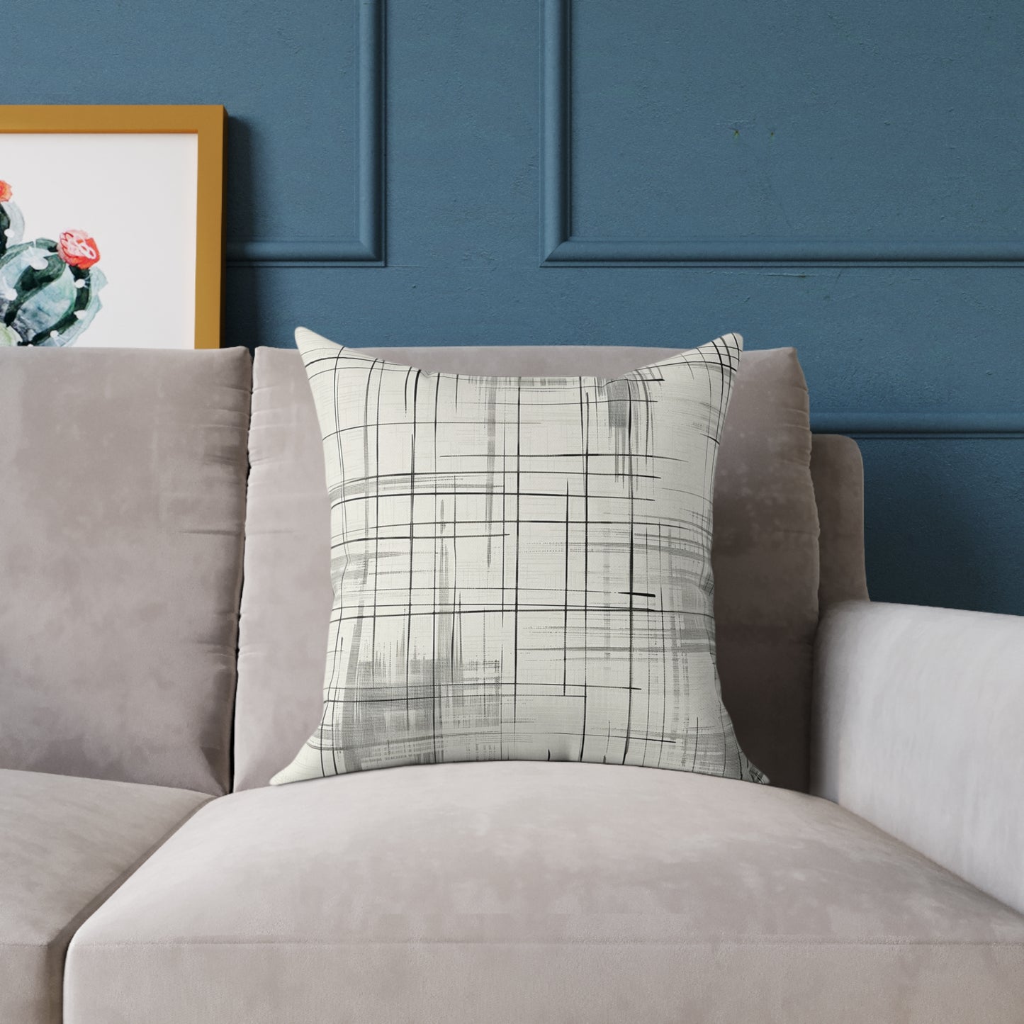 Minimalist Grid Decorative Pillow