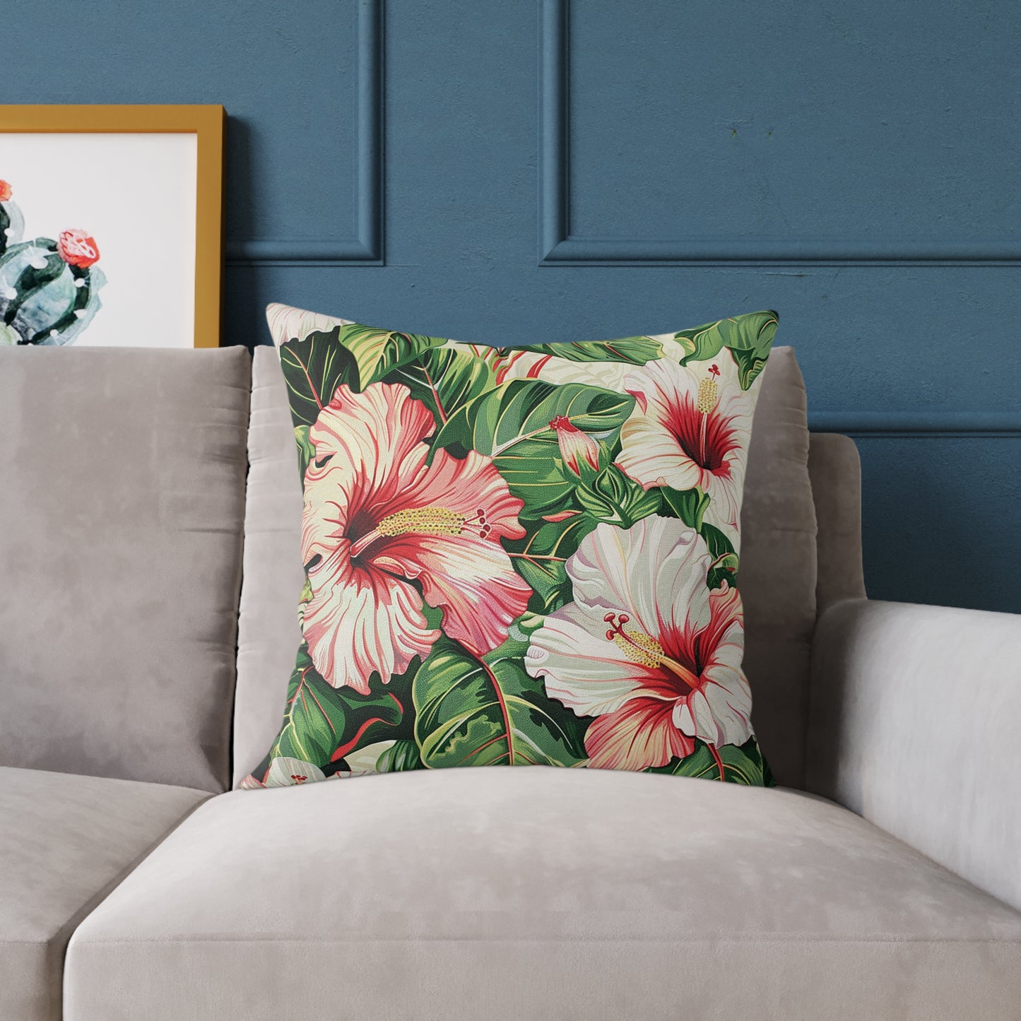 Hibiscus Floral Pillow