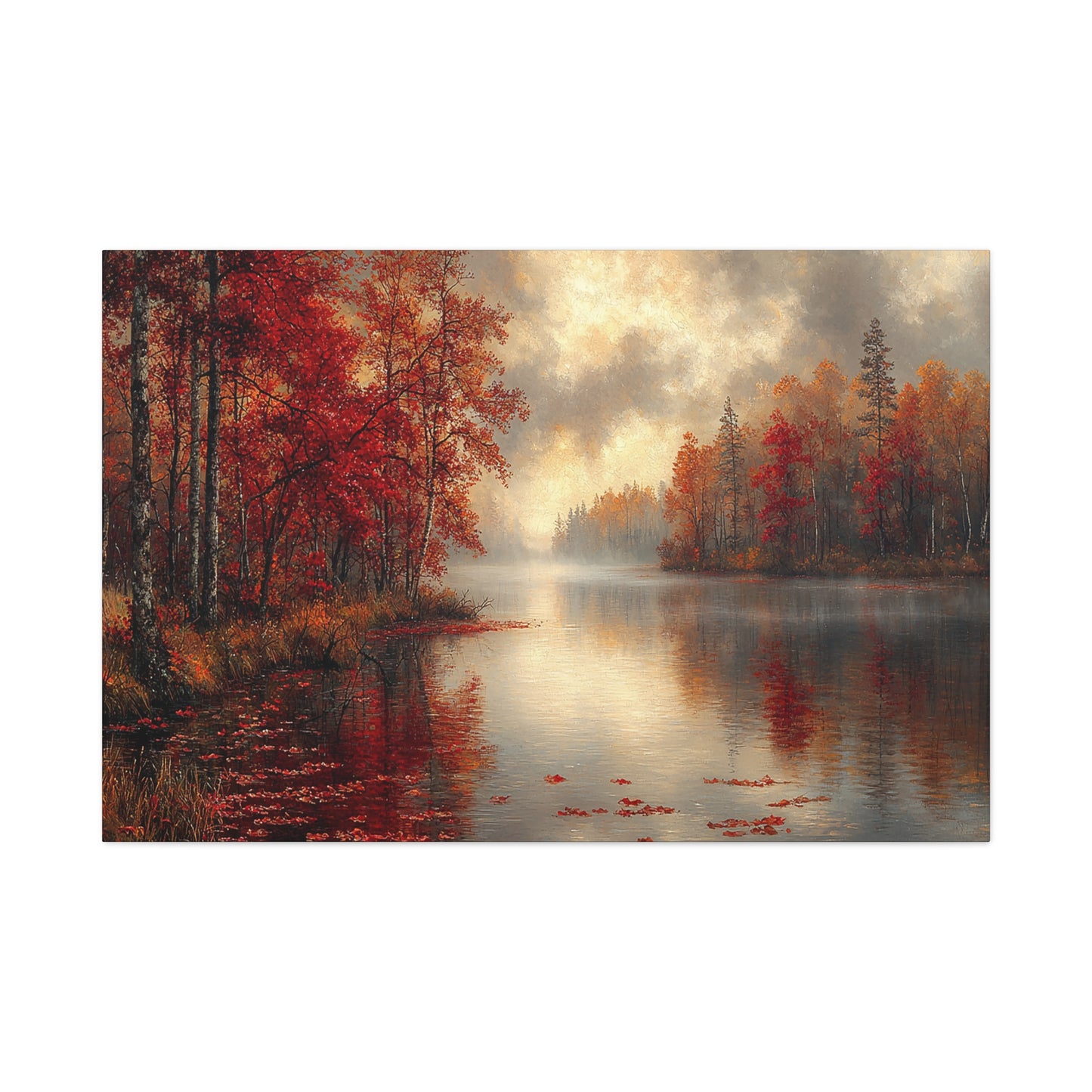 Autumn's Reflection: Serenity by the River