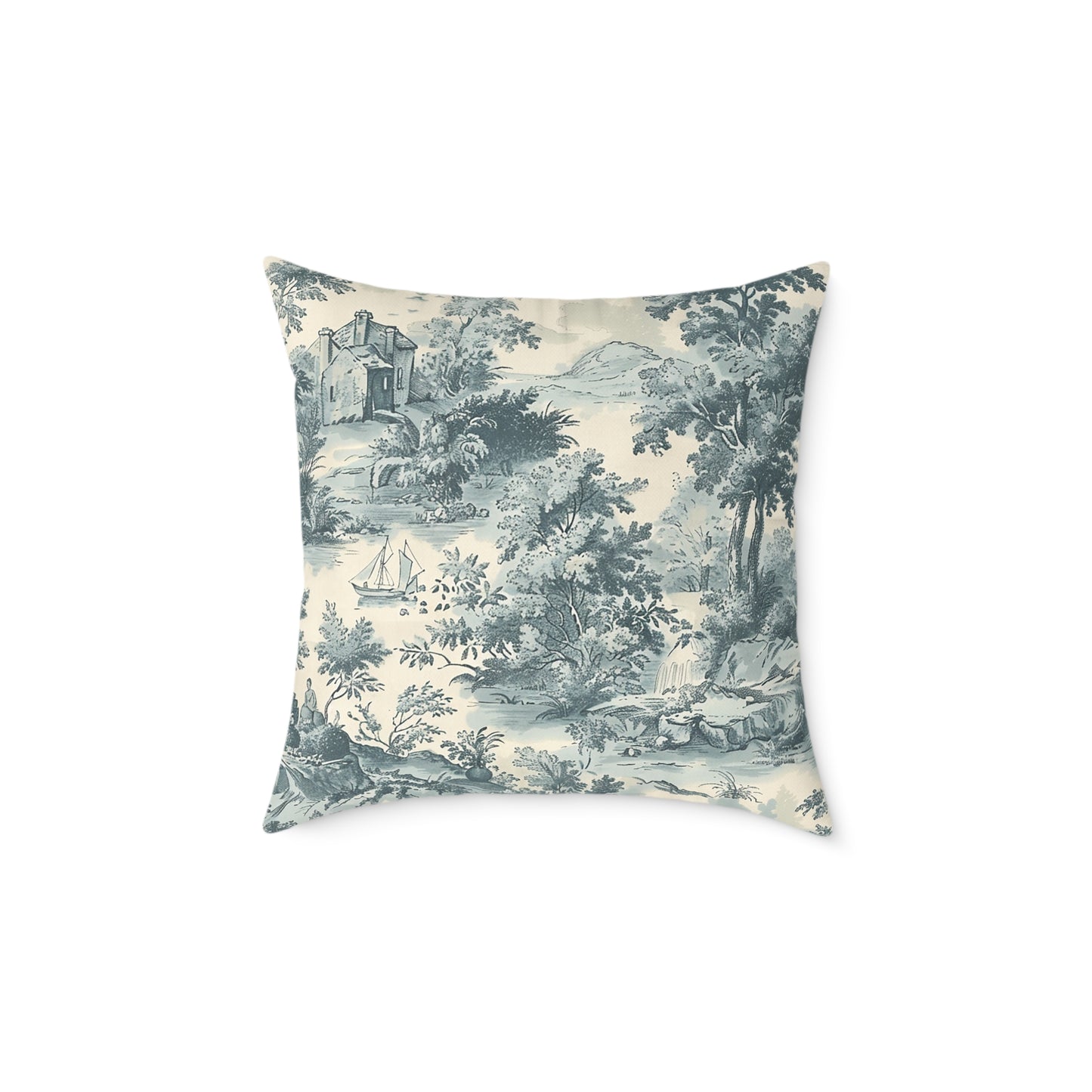 Classic Countryside Scene Pillow