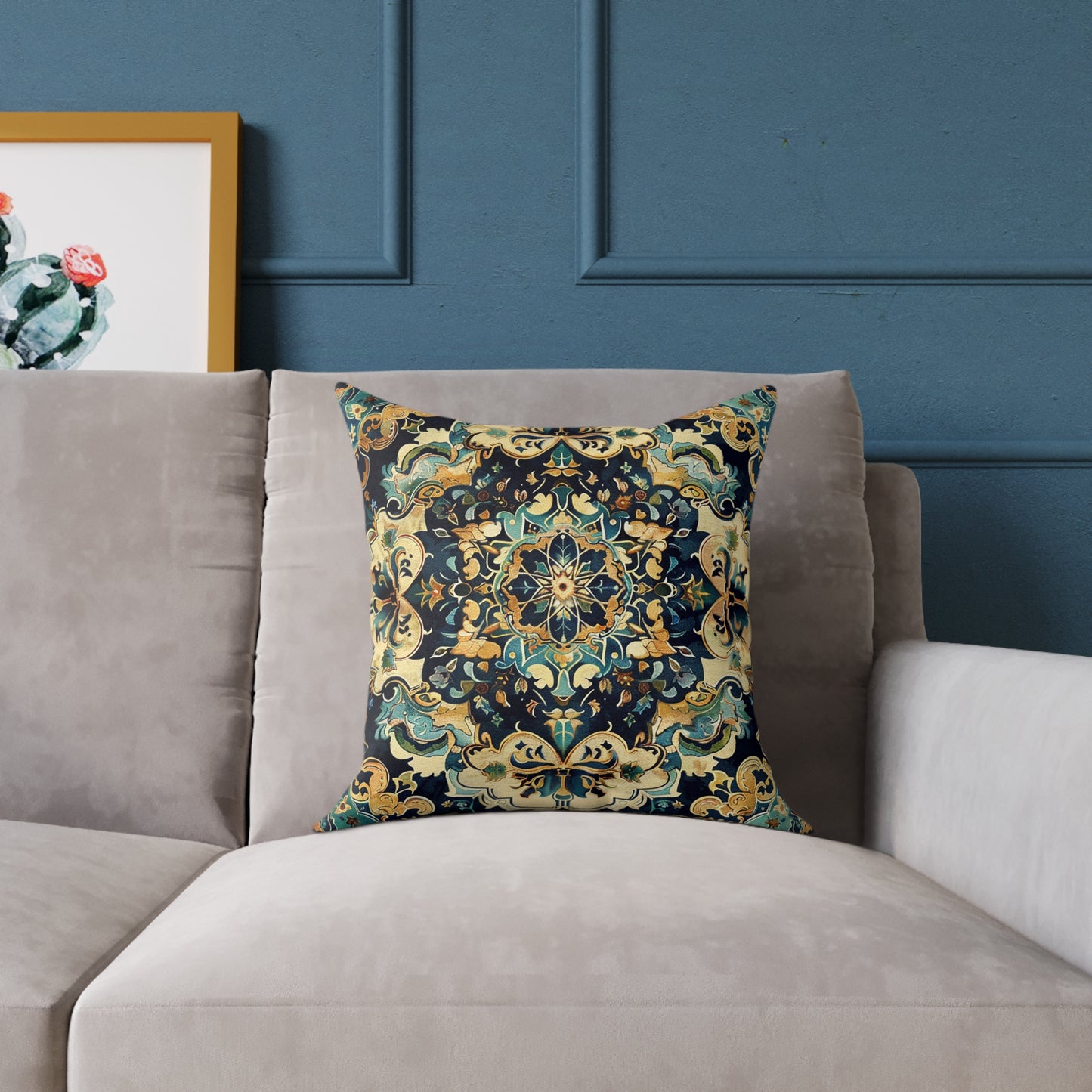 Regal Mandala Tapestry Decorative Pillow