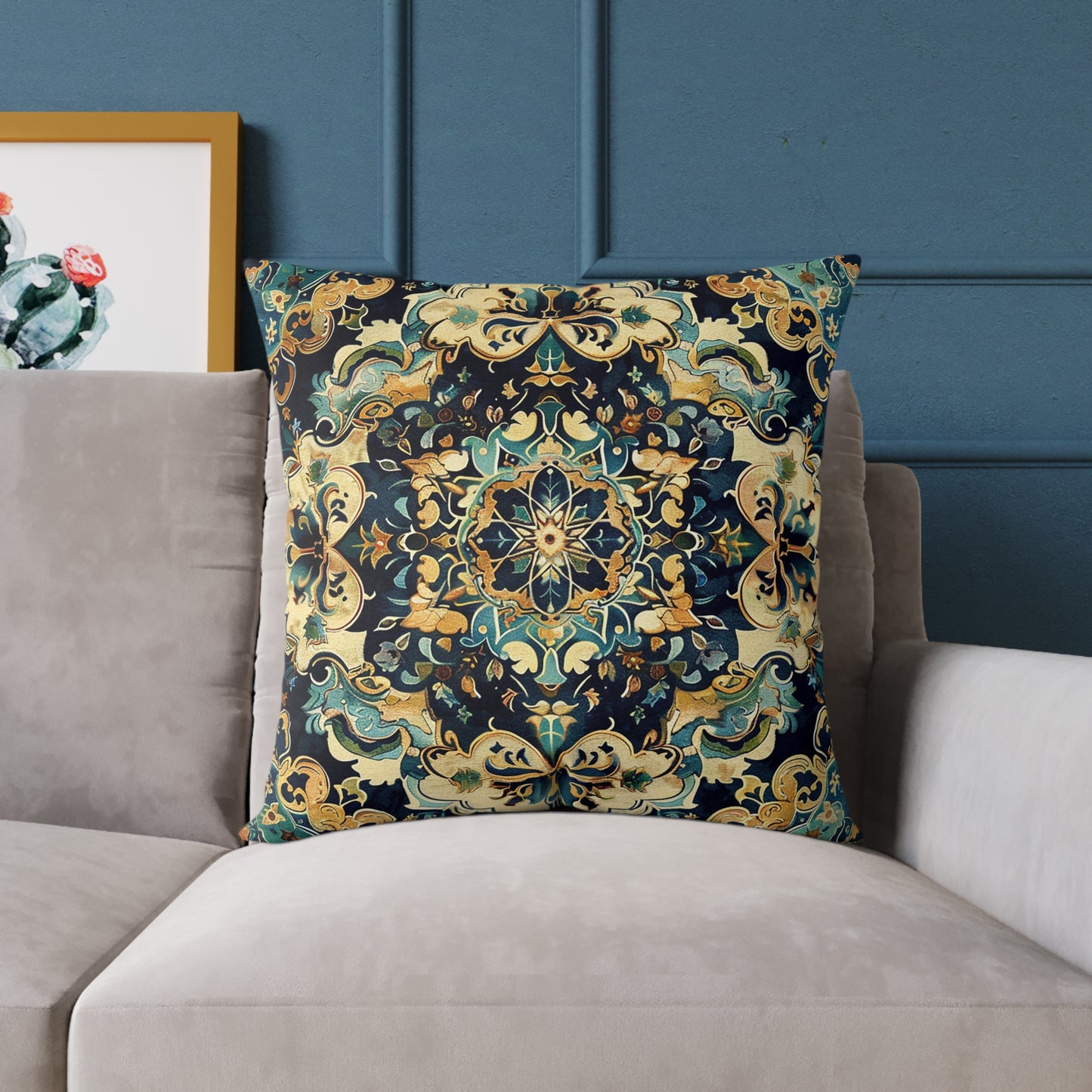 Regal Mandala Tapestry Decorative Pillow